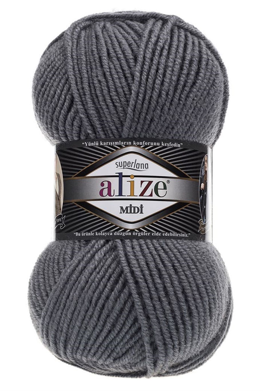 Alize Superlana Midi 87 Kömür Grisi El Örgü İpi