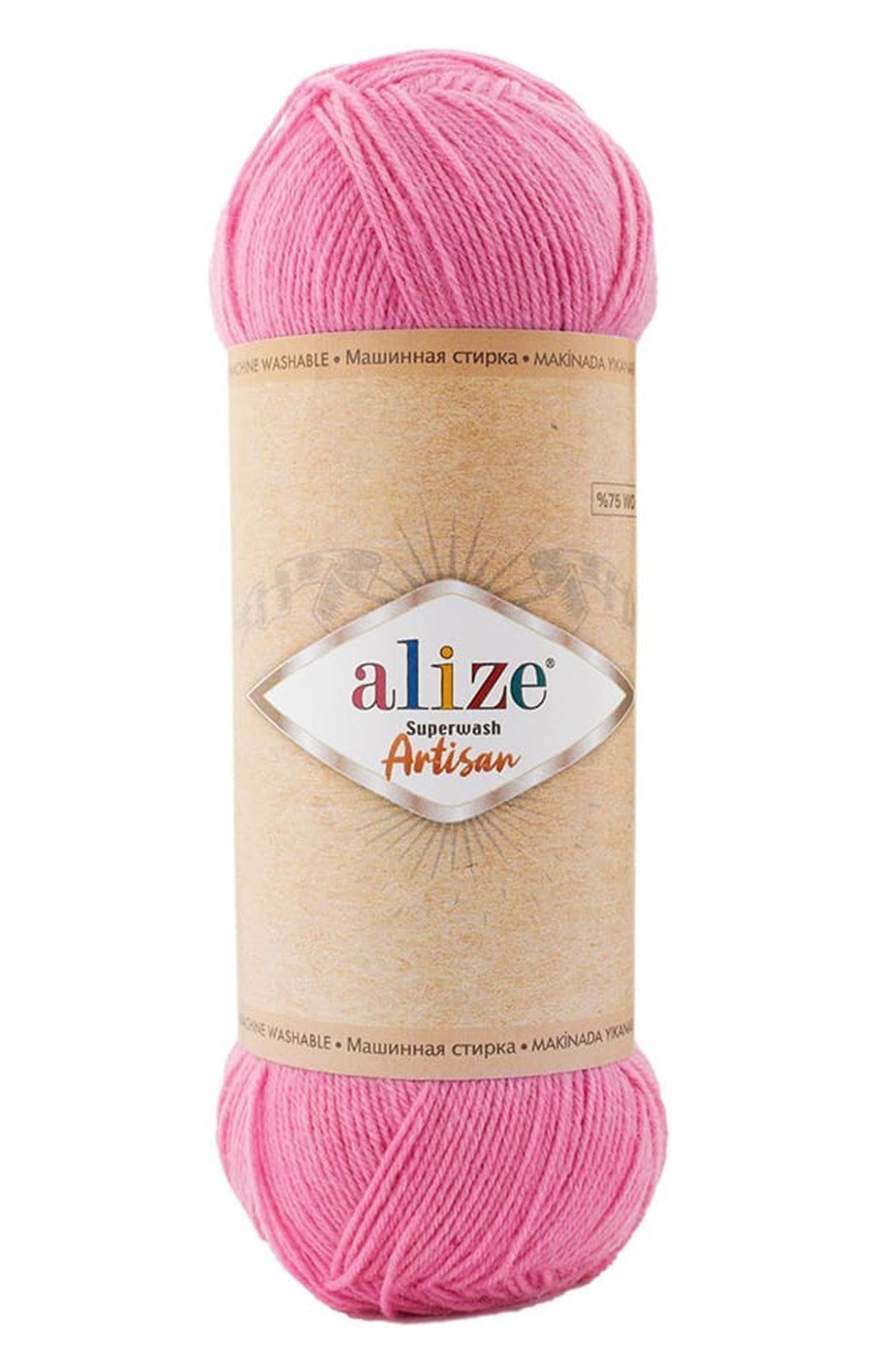 Alize Superwash Artisan 178 Pembe El Örgü İpi