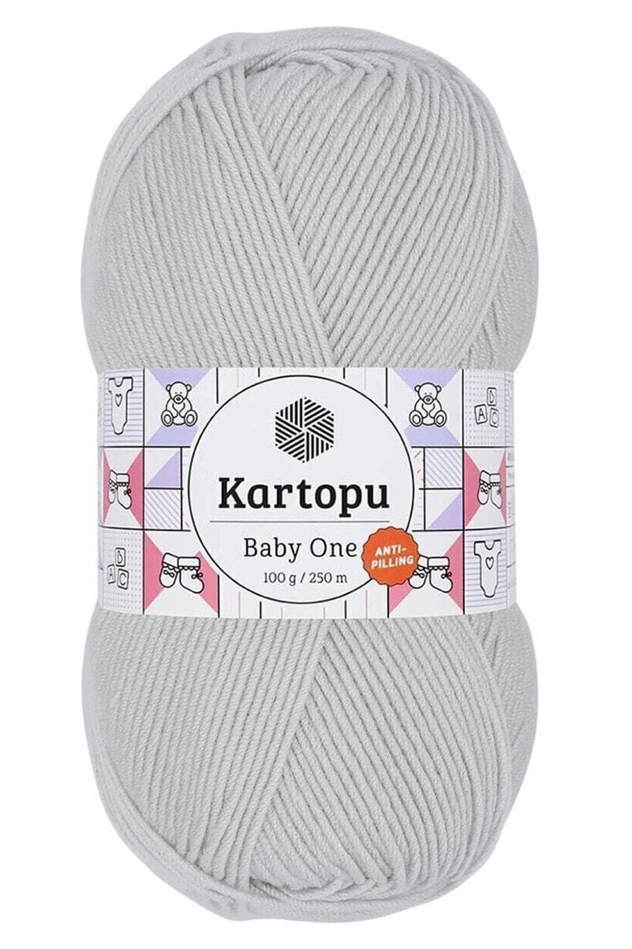 Kartopu Baby One Anti-Pilling K993 Gümüş El Örgü İpi