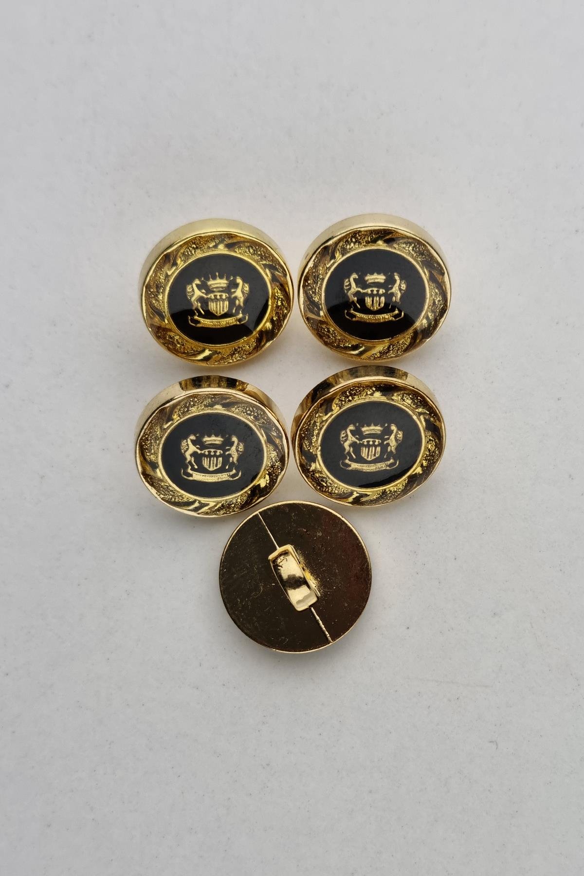 Küçük Boy Blazer Efe Yeleği Düğmesi - Desen 1 5 Adet