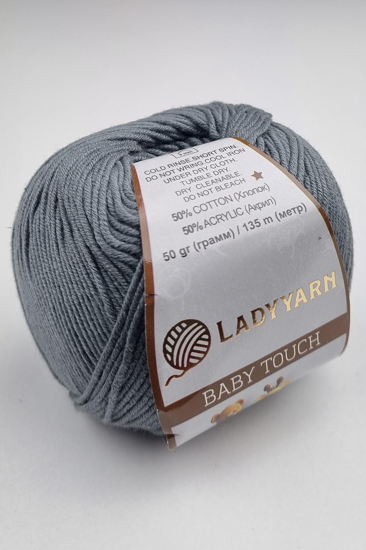 Lady Yarn Baby Touch Amigurumi Örgü İpi Koyu Gri