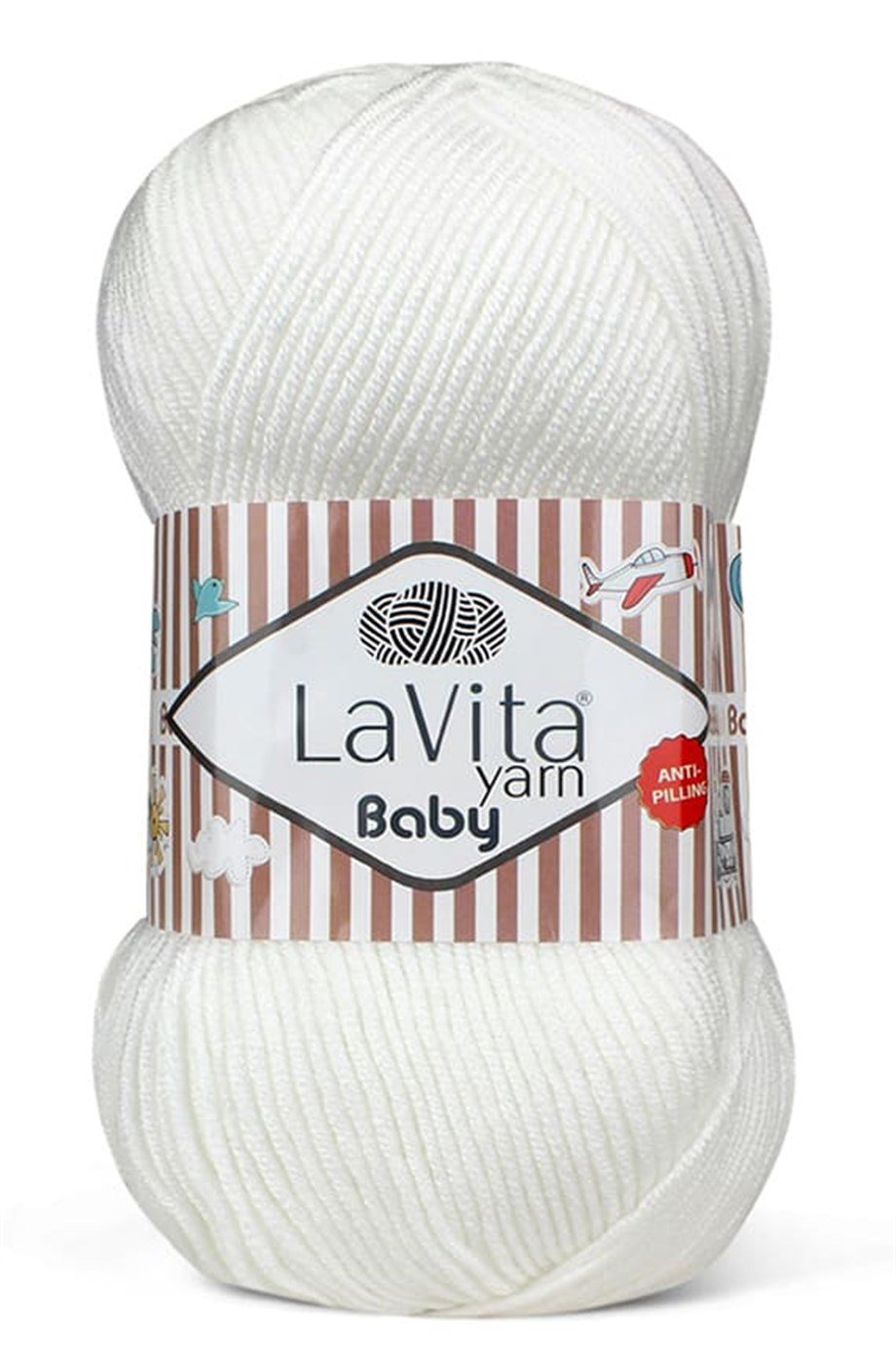 Lavita Yarn Baby 1002 Beyaz El Örgü İpi