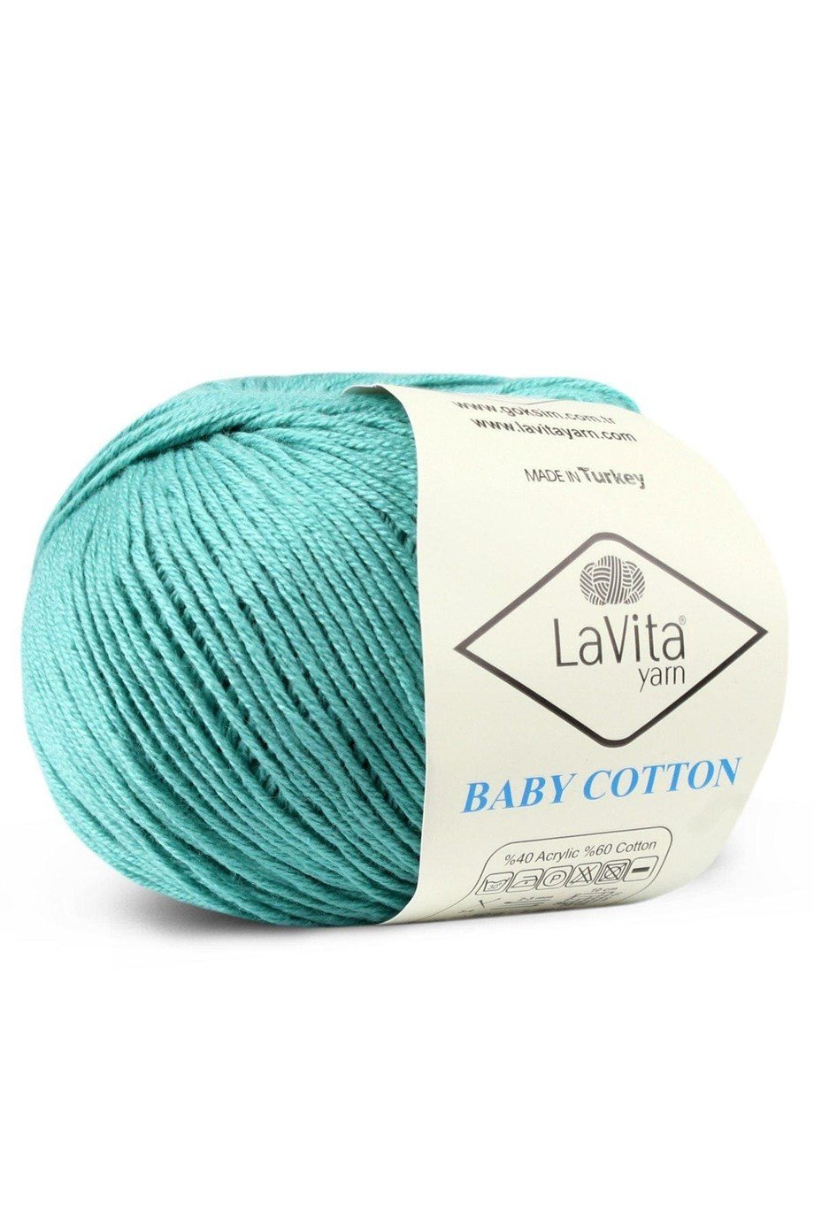 Lavita Yarn Baby Cotton 5043 Koyu Mint El Örgü İpi