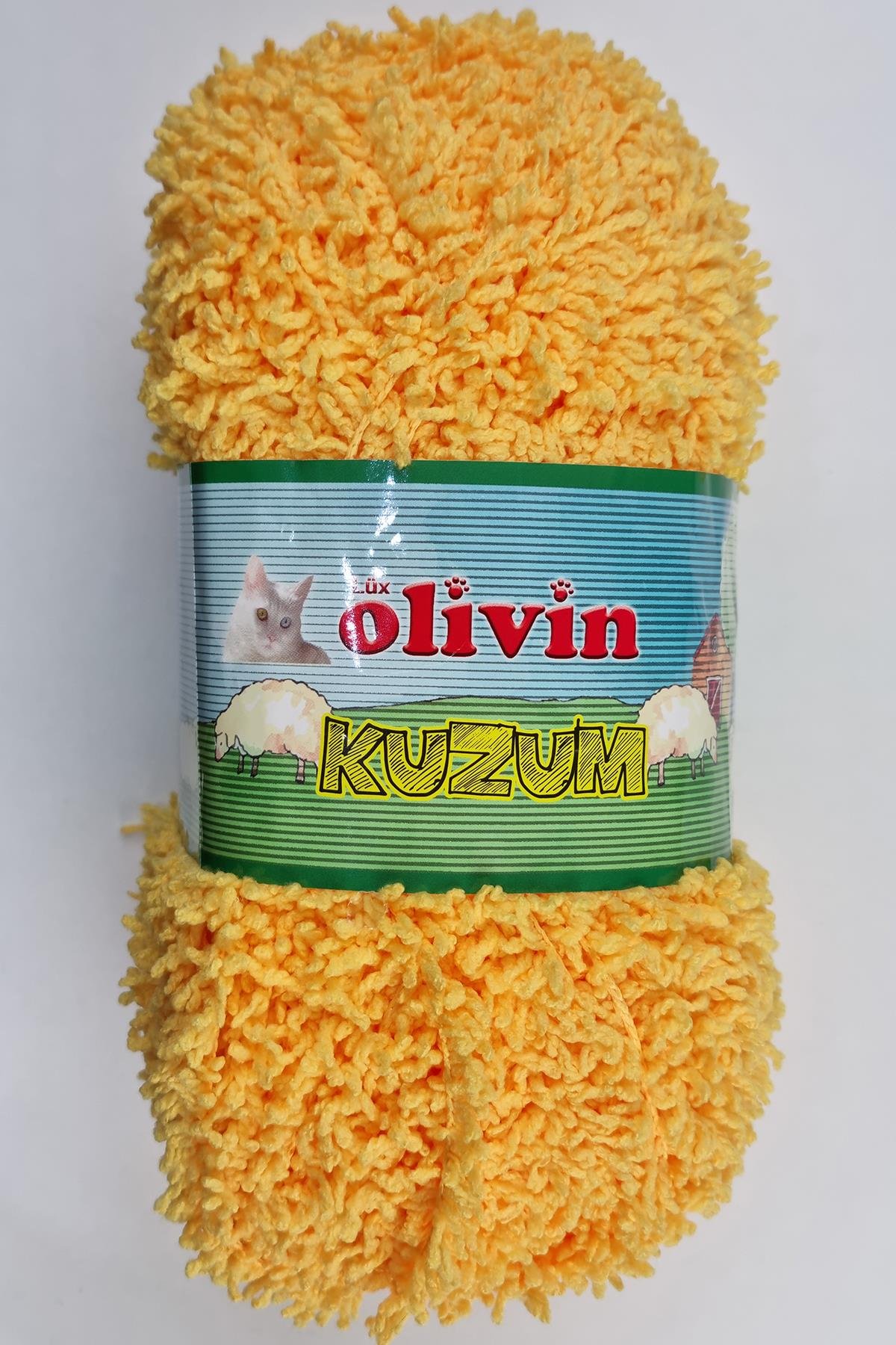 Lüx Olivin Kuzum Örgü İpi Sarı