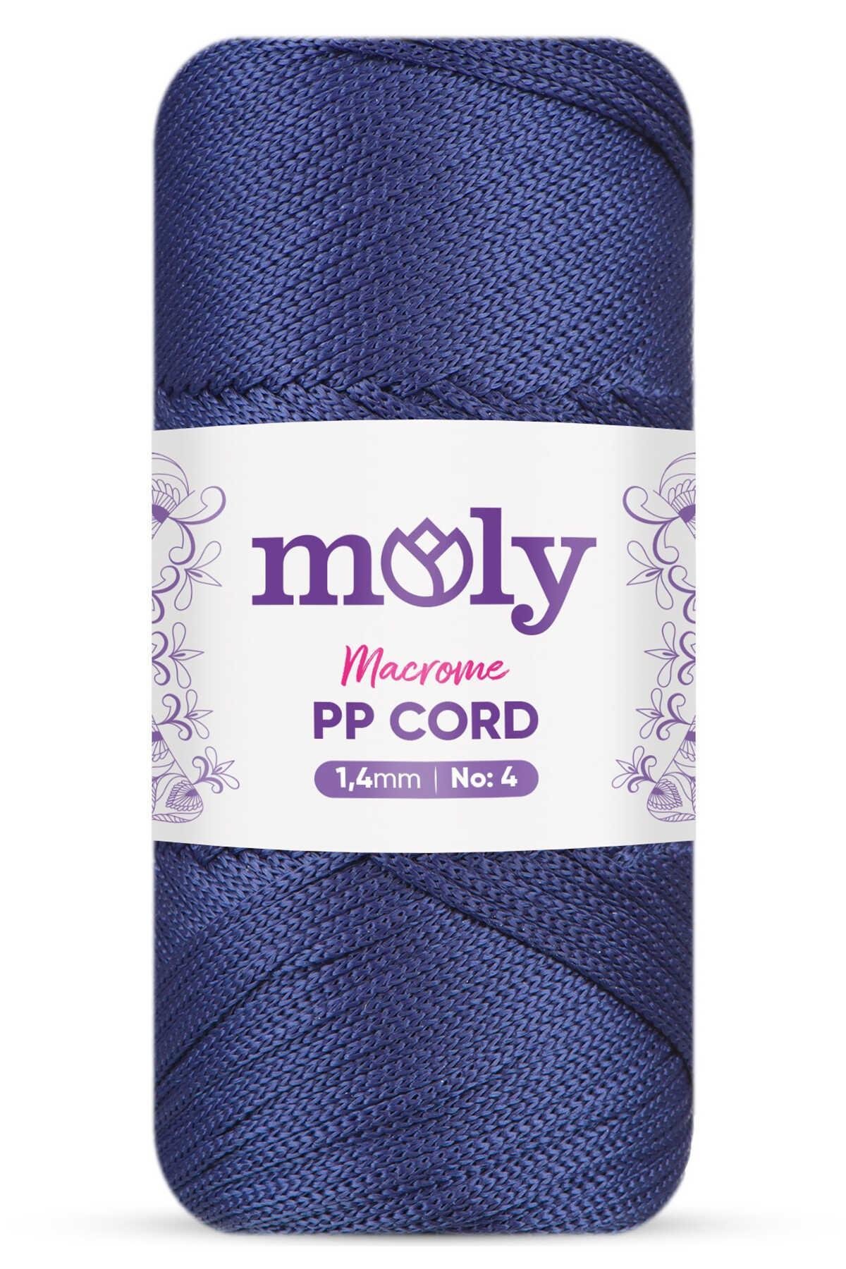 Moly PP Cord Polyester Makrome No:4 1,4mm 260-Parlement Örgü İpi 200 Gram