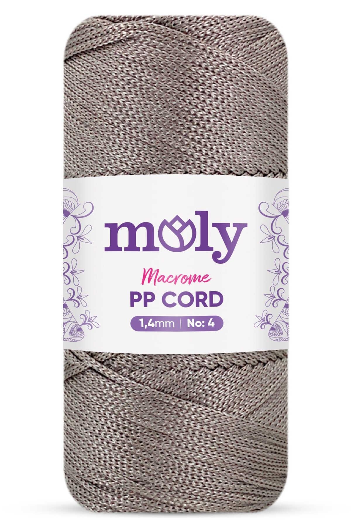 Moly PP Cord Polyester Makrome No:4 1,4mm 040-Vizon Örgü İpi 200 Gram