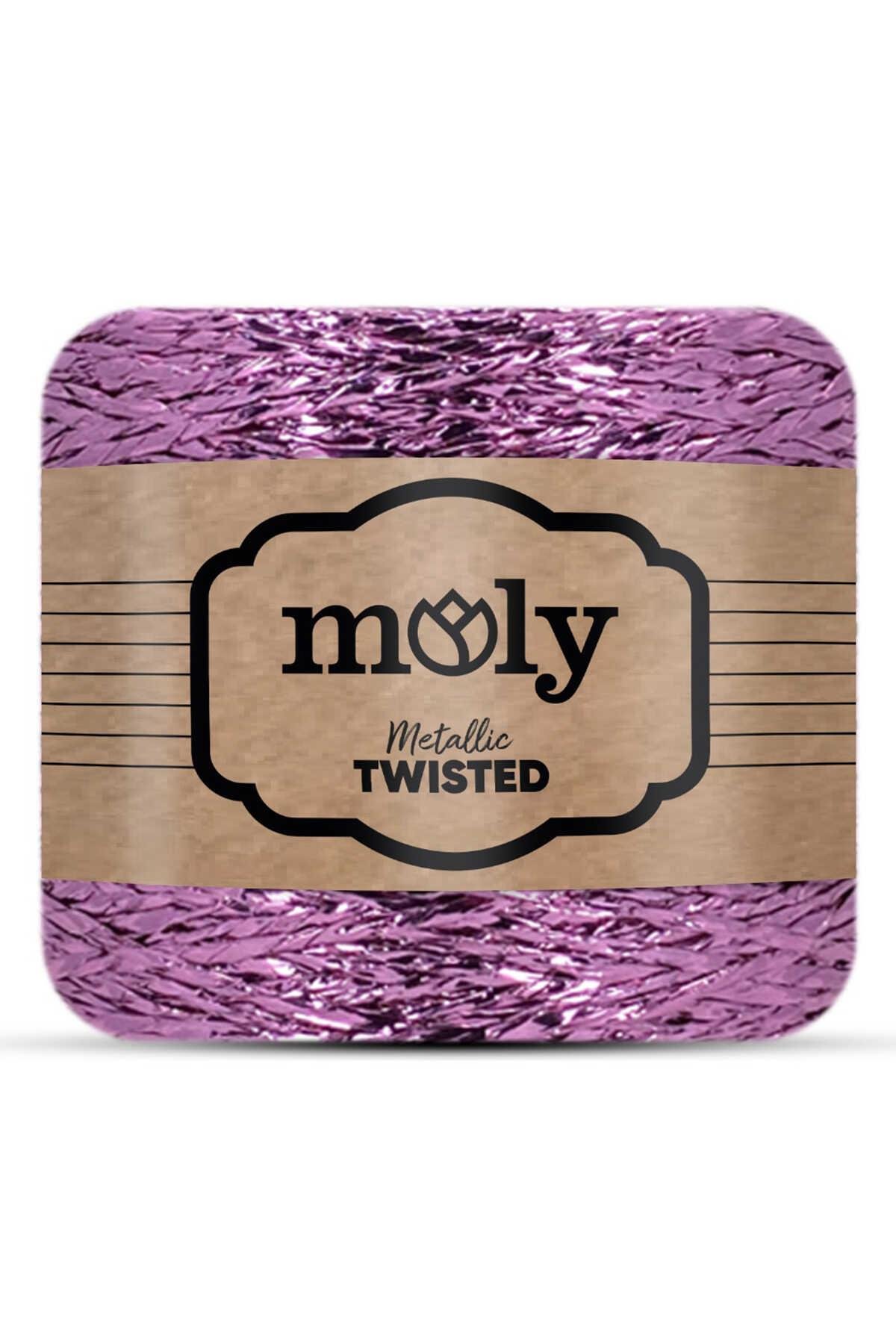 Moly Twisted Metalik Kağıt İp 370 Eflatun 250 Gram