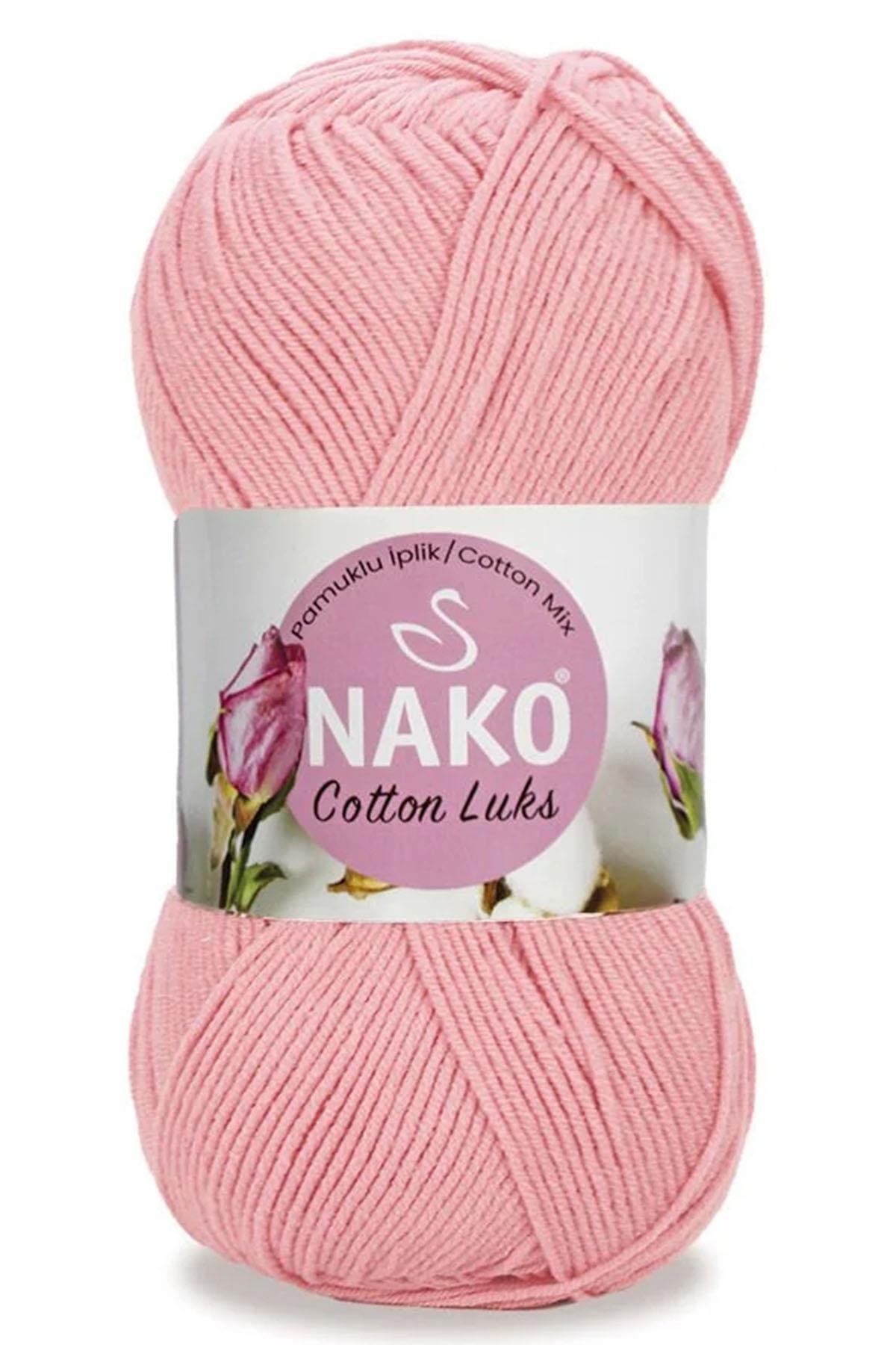 Nako Cotton Lüks 97548 Açık Pembe Örgü İpi