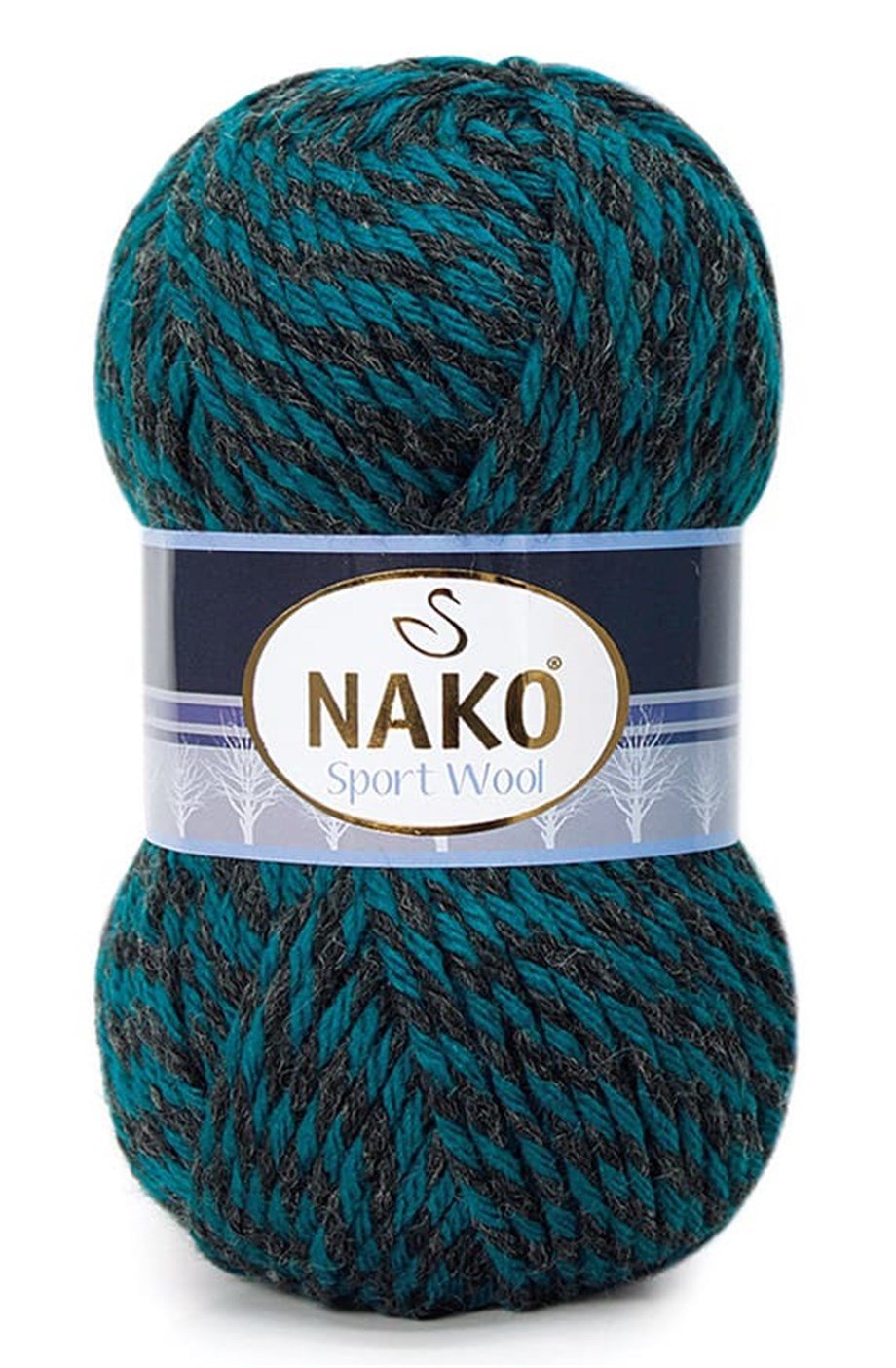 Nako Sport Wool 21341 Petrol Siyah Muline El Örgü İpi
