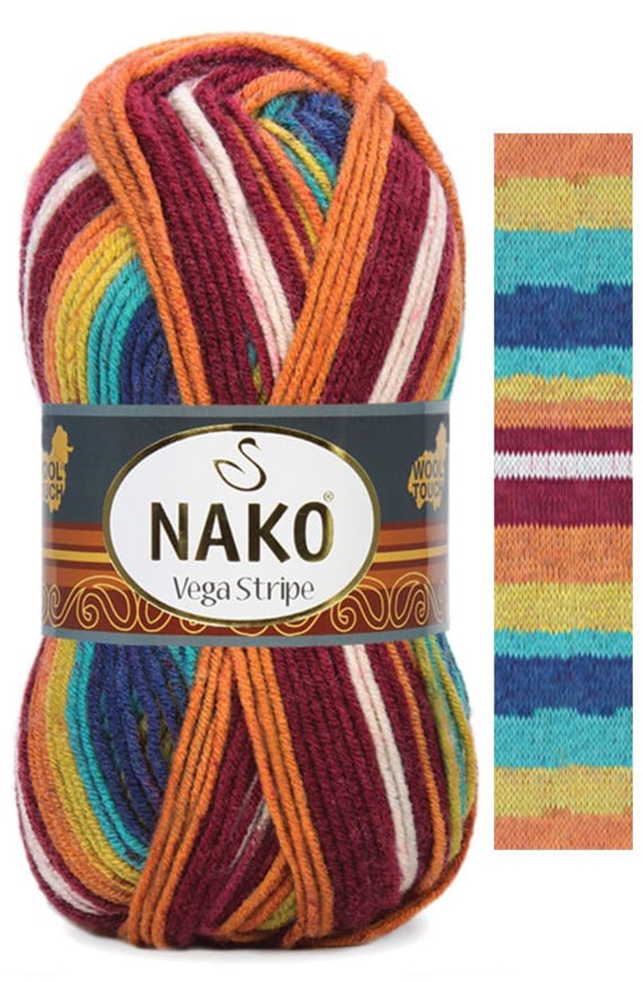 Nako Vega Stripe 82409 El Örgü İpi