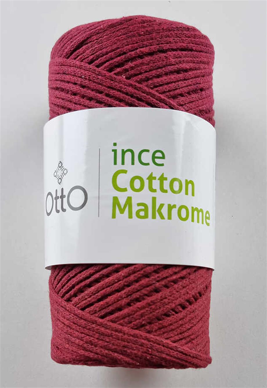 Otto İnce Cotton (Pamuk) Makrome Bordo