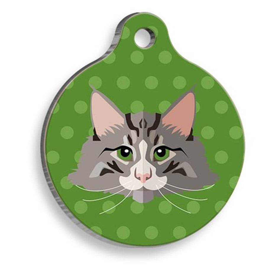 American Curl Round Cat Tag