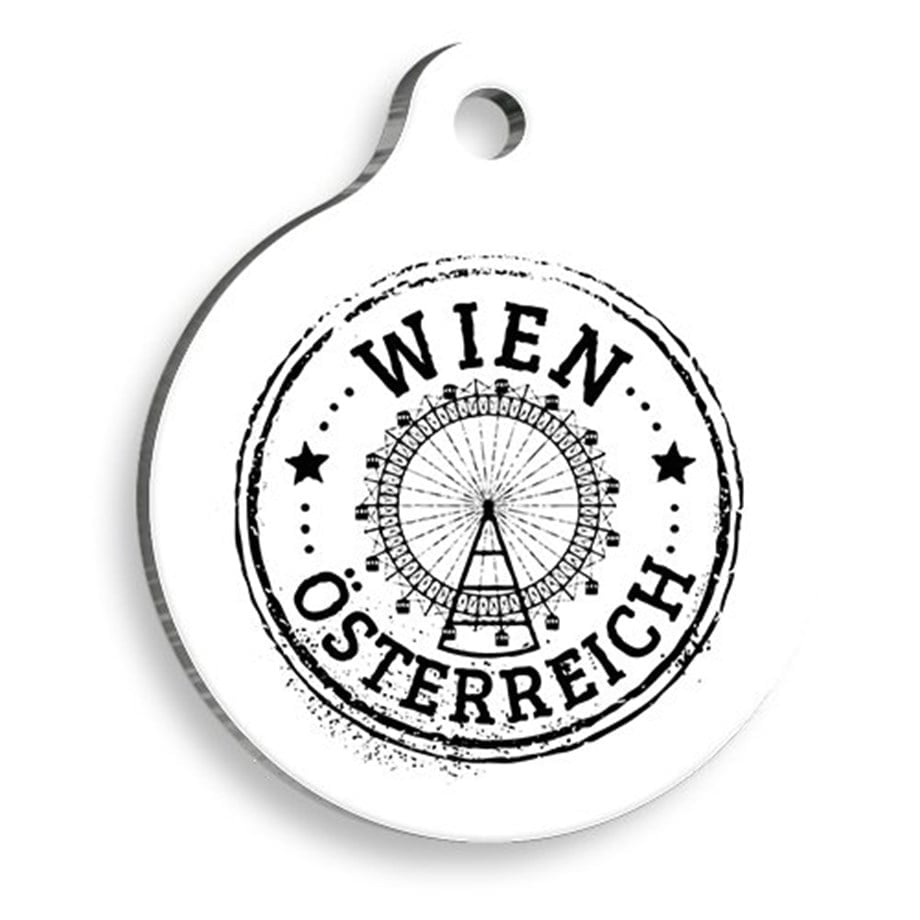 Austria Figure Round Cat And Dog Tag