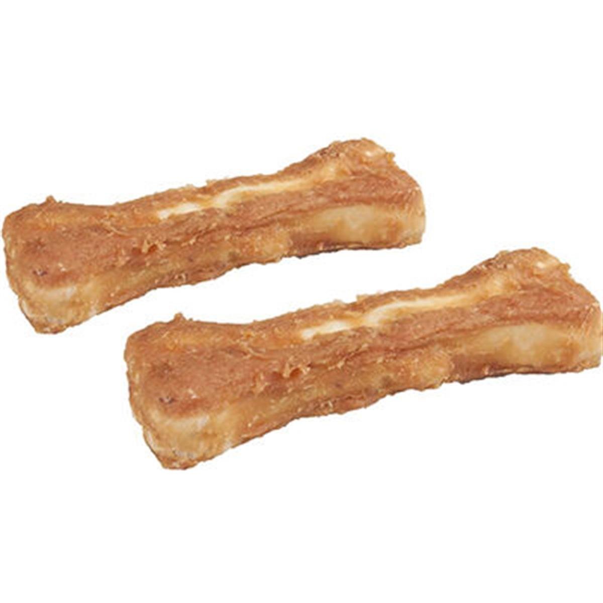 Flamingo Tavuk Eti Kaplı Kemik Köpek Ödülü 2'li 10 Cm - 120 Gr