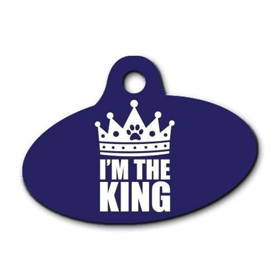 I'M The King Ellipse Cat Dog Tag