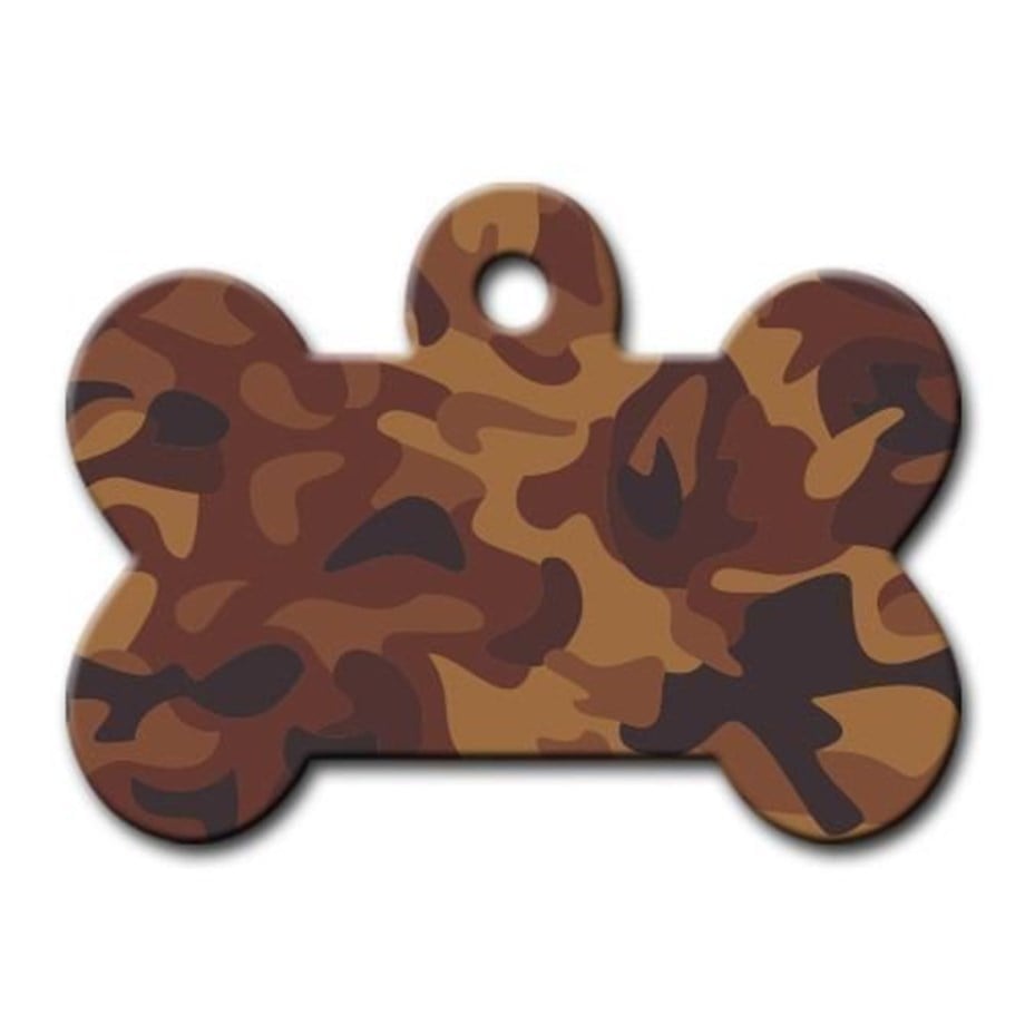 Red Camouflage Patterned Cat Dog Tag