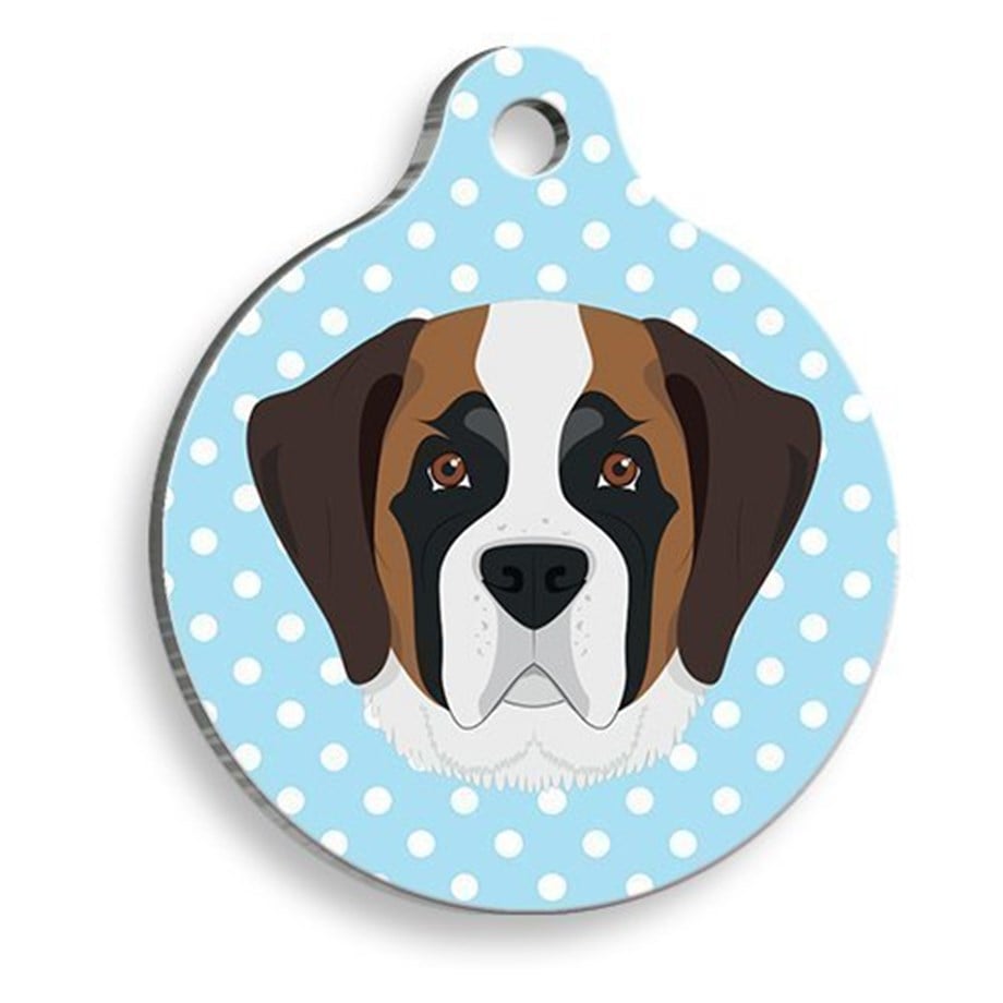 Saint Bernard Round Dog Tag