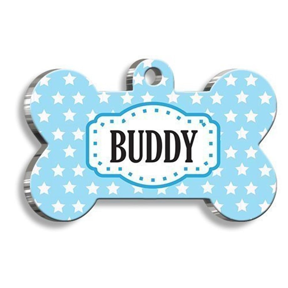 Blue Star Cat Dog Tag