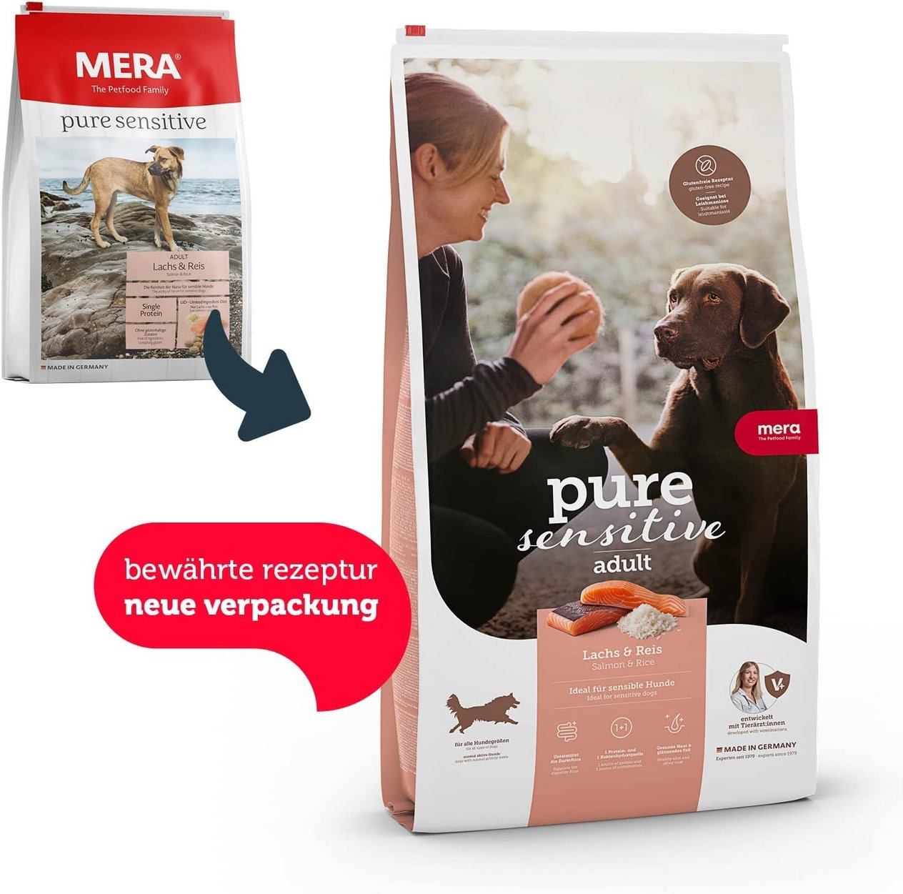 Mera Pure Sensitive Somon Pirinç Adult Yetişkin Köpek Maması 4kg