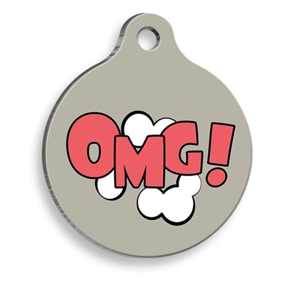 Omg! Round Shaped Cat And Dog Tag