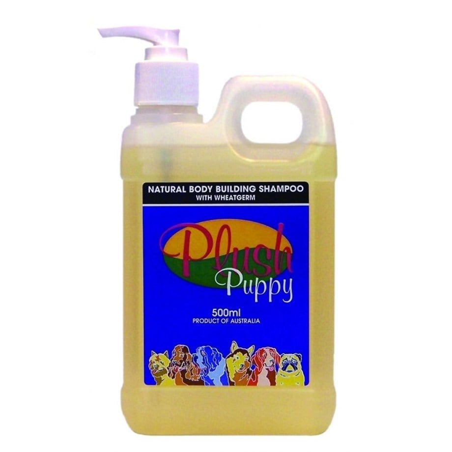 Plush Puppy Natural Body Building Shampoo with Wheatgerm Çift Katmanlı Tüy Yapısına Sahip Köpekler için Şampuan