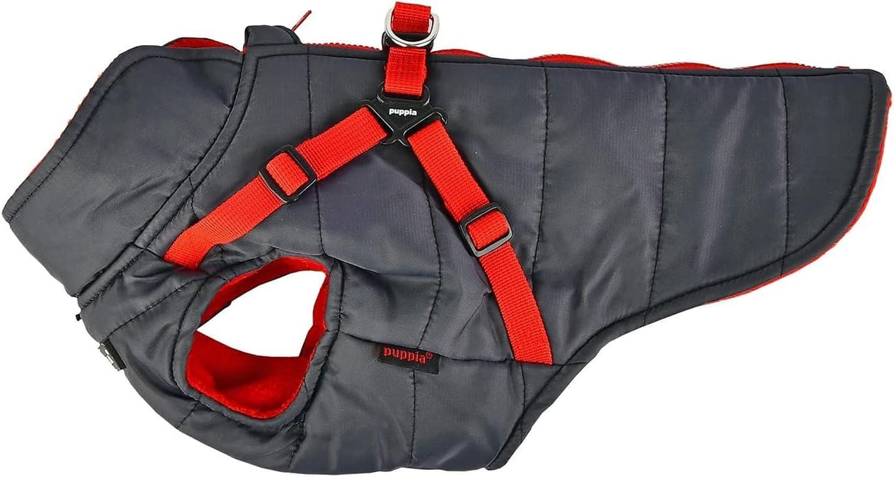Puppia MOUNTAINEER II Göğüs Tasmalı Köpek Montu Gri