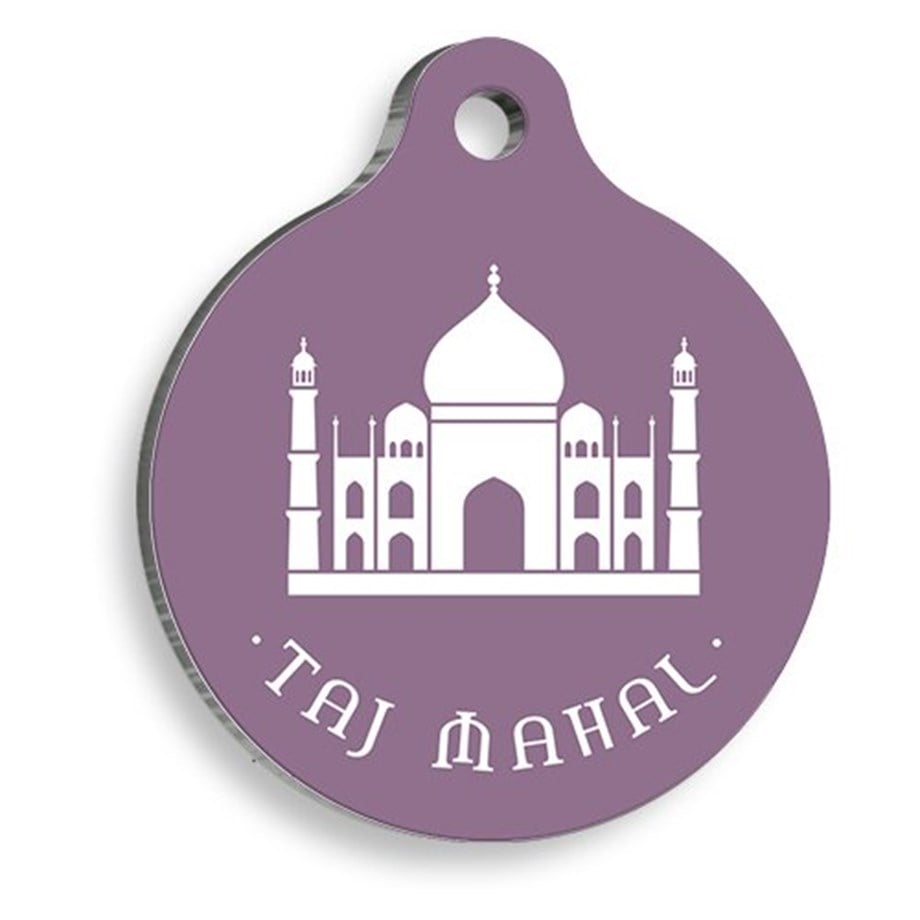 Taj Mahal Figure Round Cat And Dog Tag