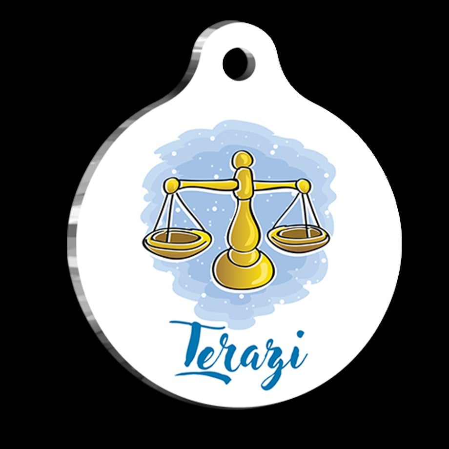 Libra Cat Dog Tag