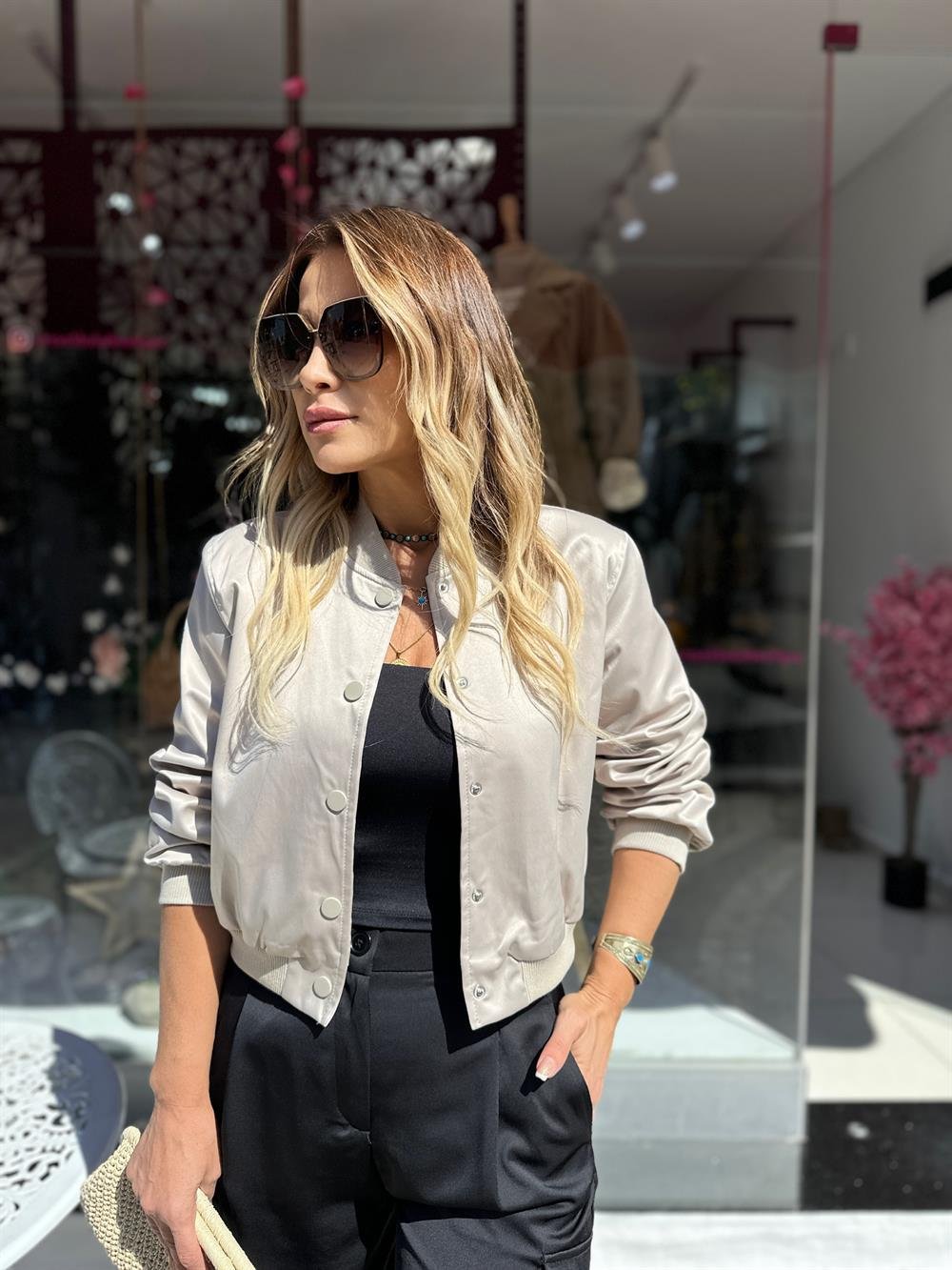 Taş Bomber Astarlı Ceket 