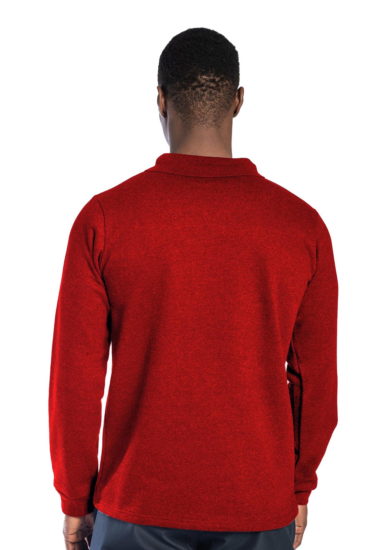 Regular Polo Sweatshirt Kırmızı, , Polo Yaka Sweatshirt