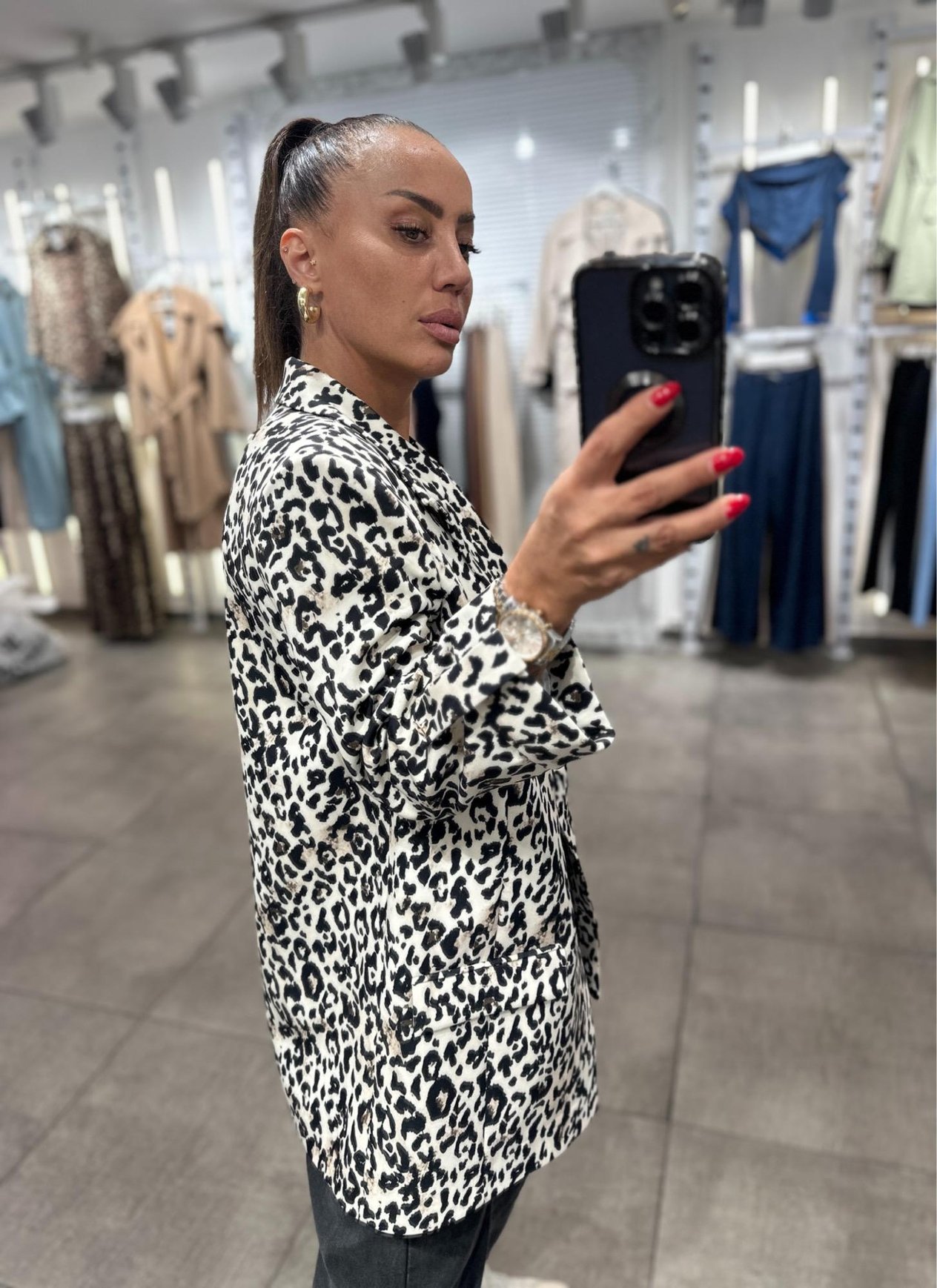 Charlize Leopar Blazer Ceket No Sıfır 8
