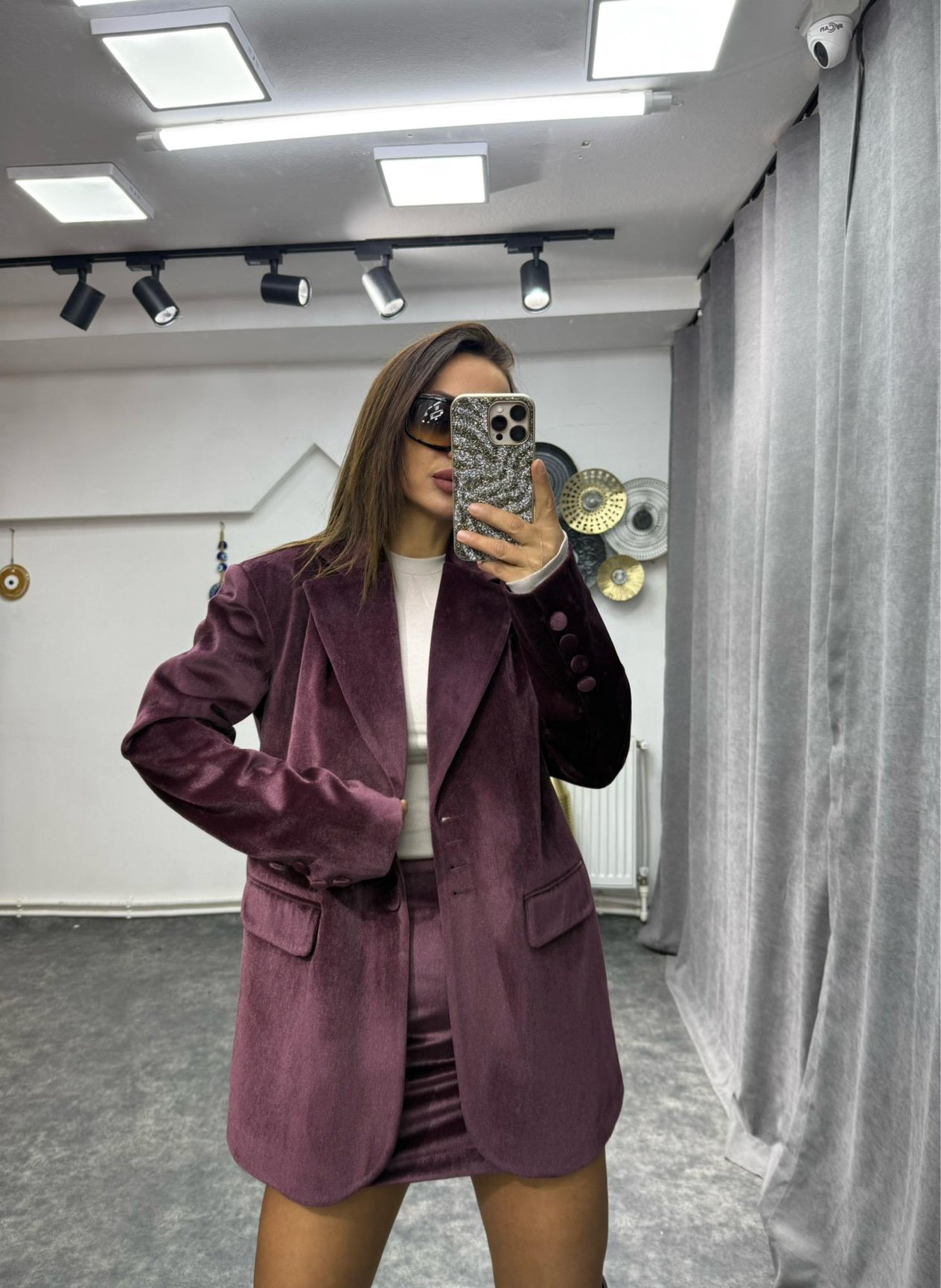 James Kadife Bordo Blazer Ceket No Sıfır 8