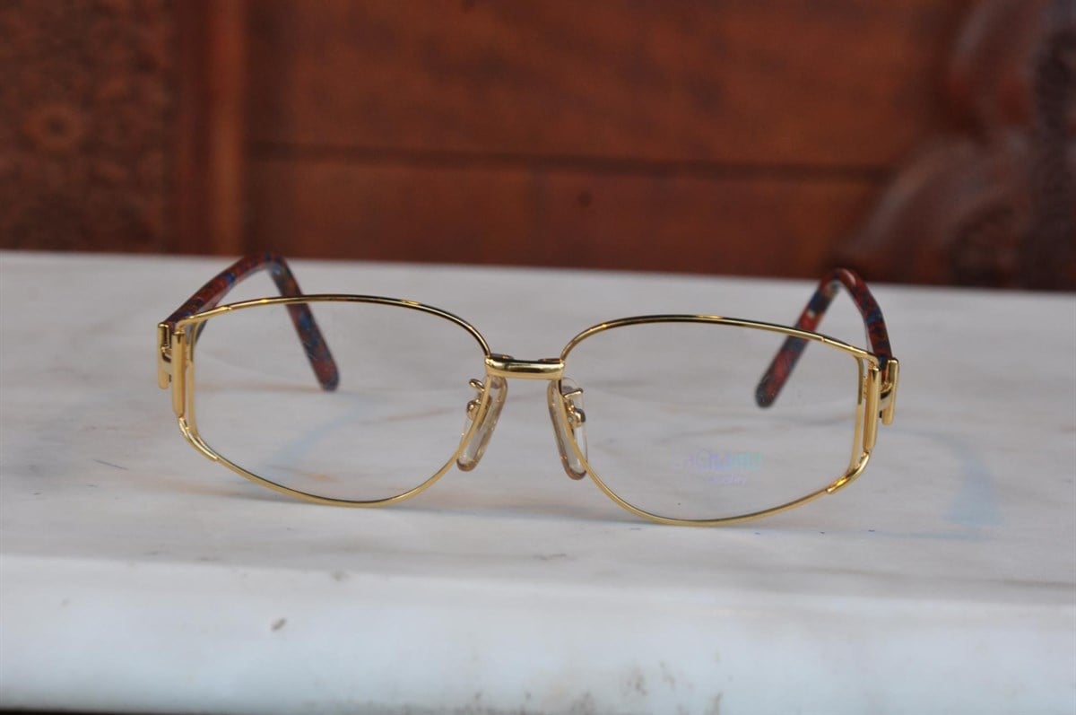altın kaplama vintage optik gözlük
