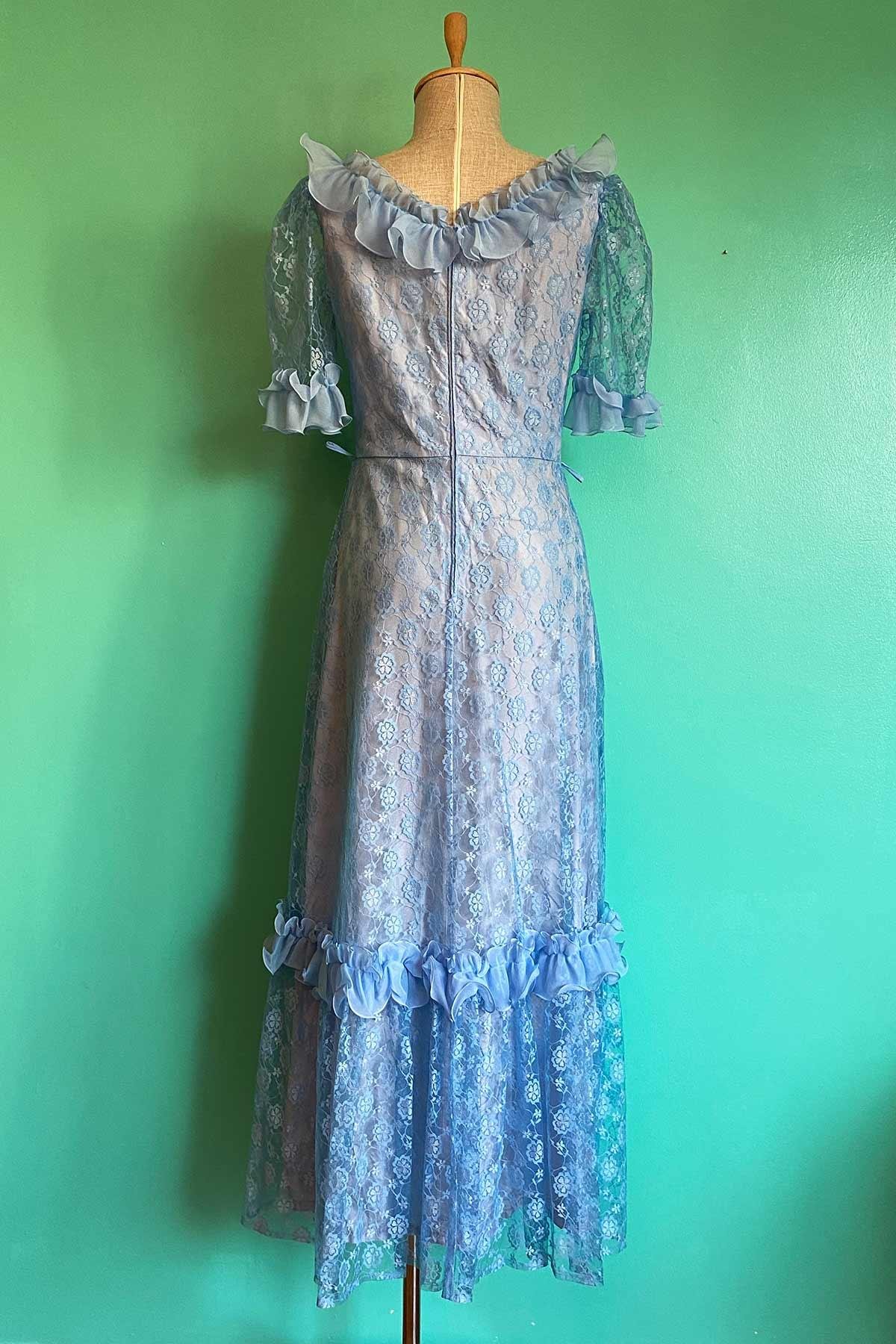 Vintage Dantel Detay Elbise