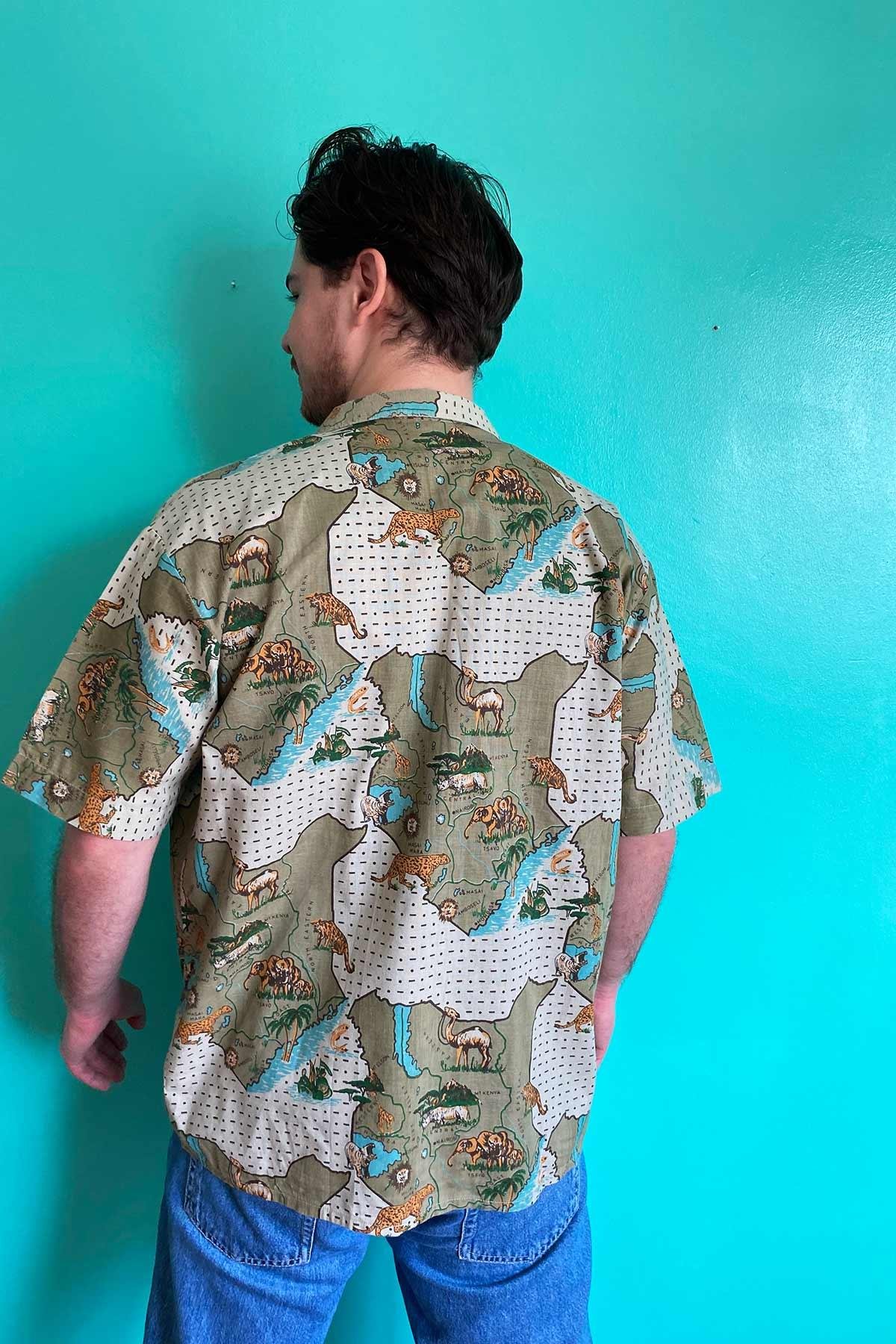 Vintage Desenli Cotton Gömlek
