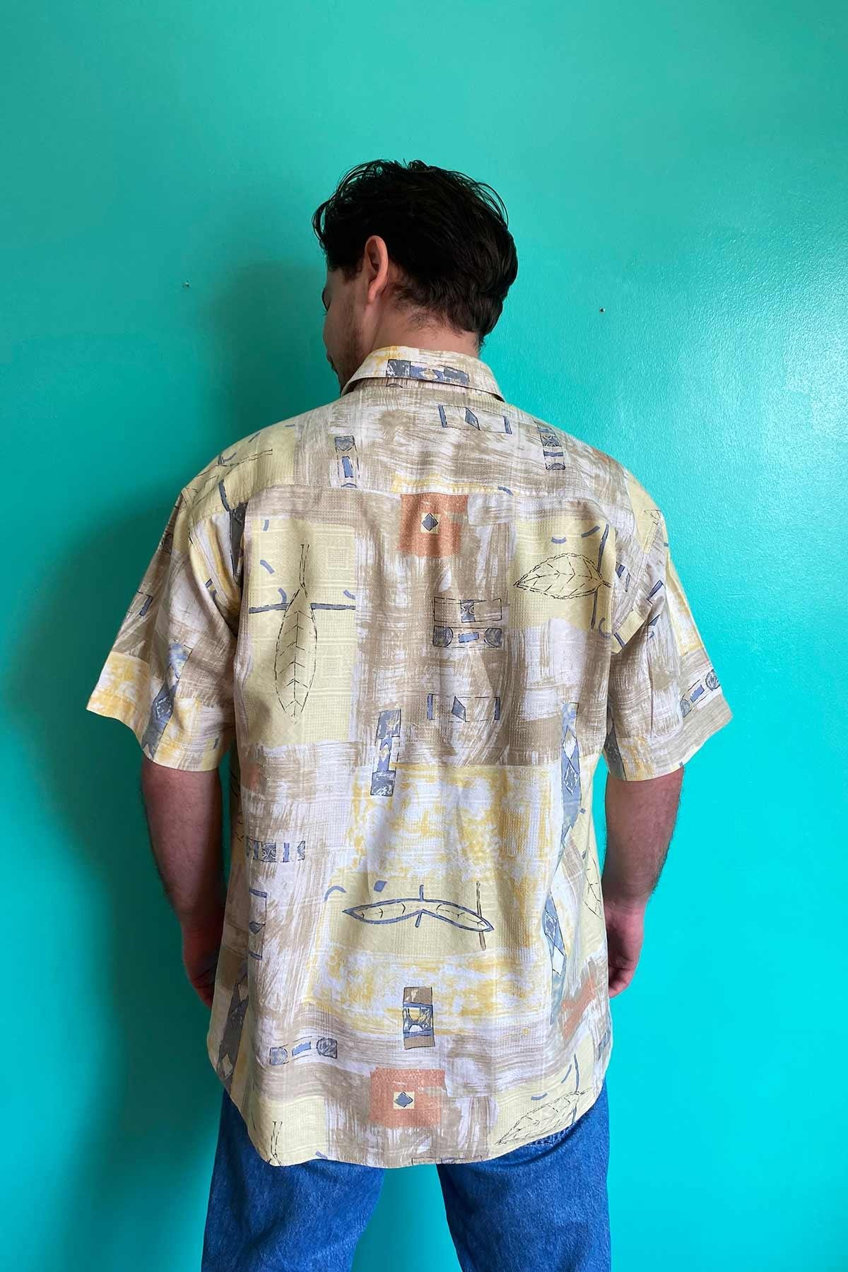 Vintage Desenli Cotton Gömlek
