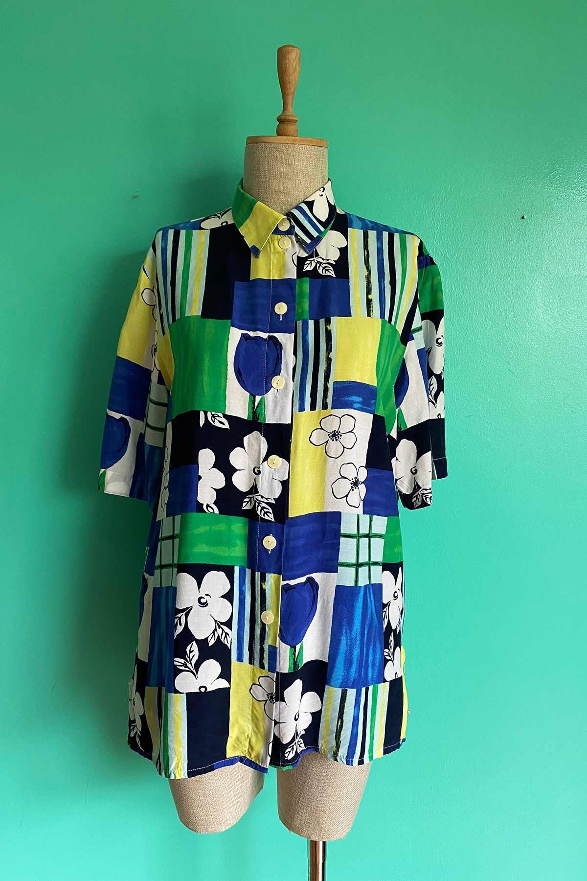 Vintage Kısa Kol Gömlek