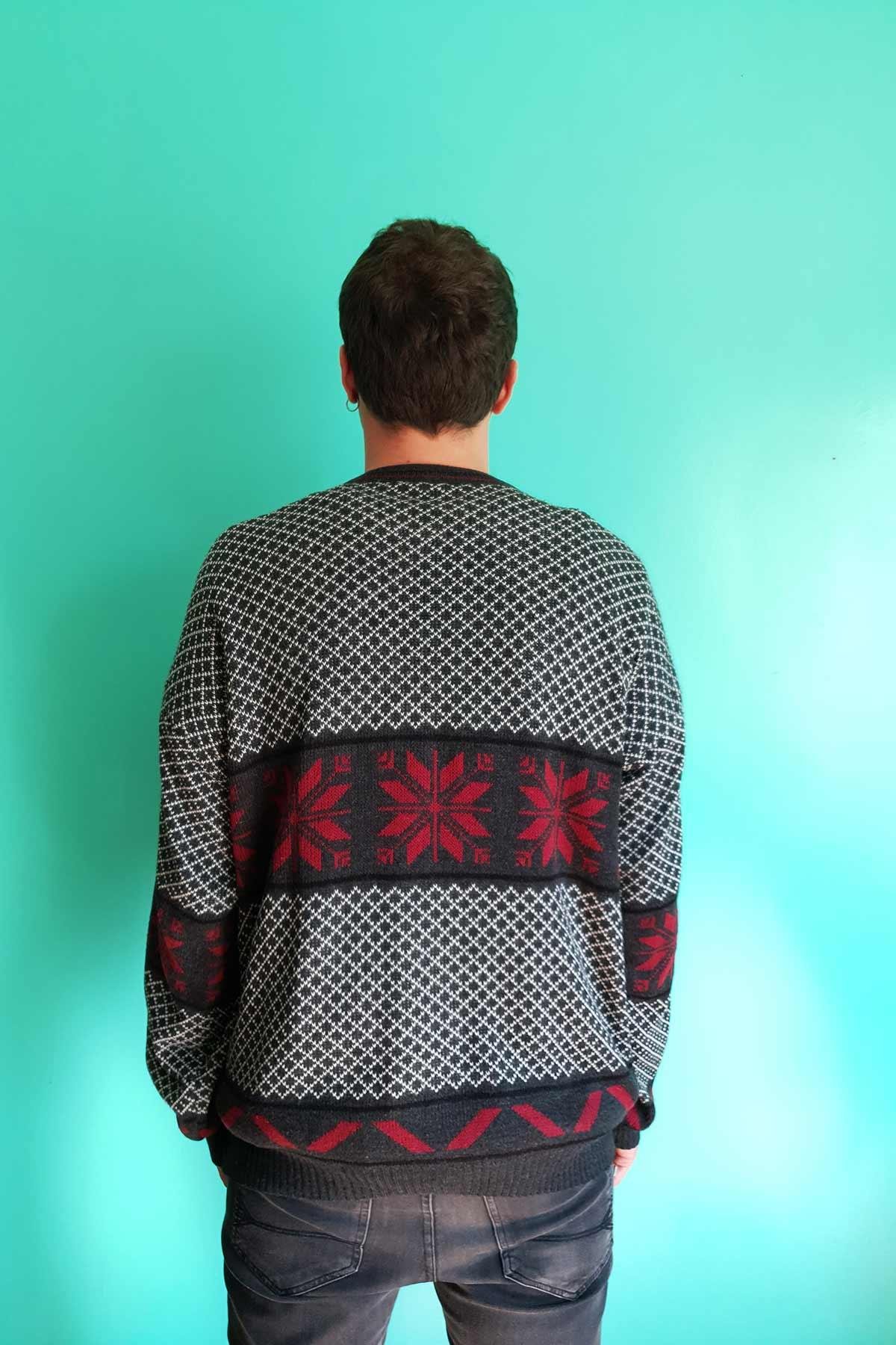 Vintage Oversize Yün Kazak