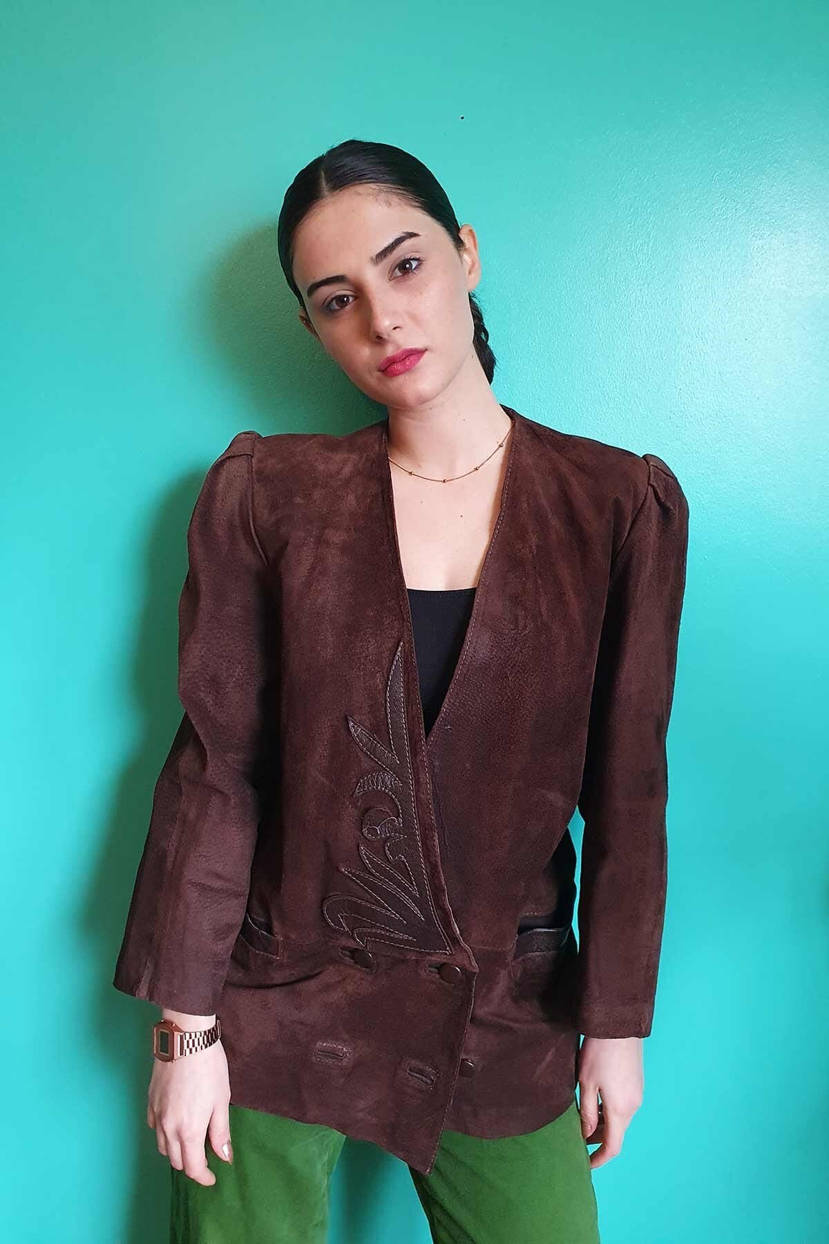 Vintage Süet Deri Ceket