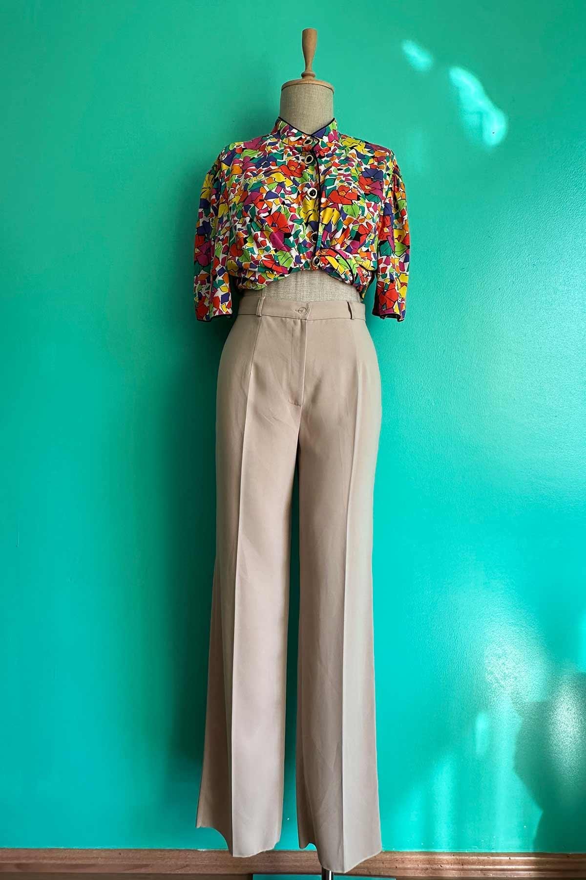 Vintage Yüksek Bel Pantolon