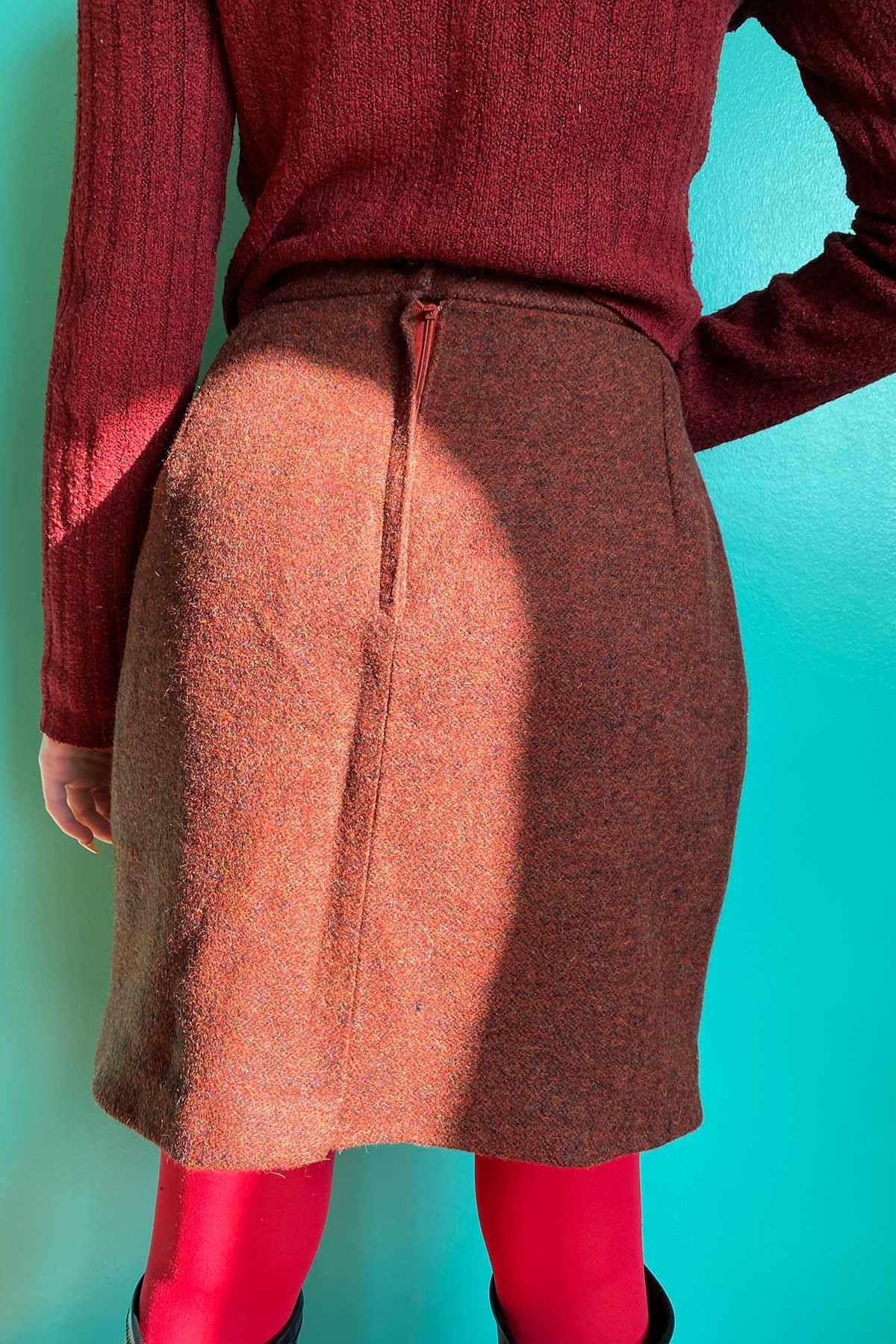 Vintage Yün Kaşe Etek