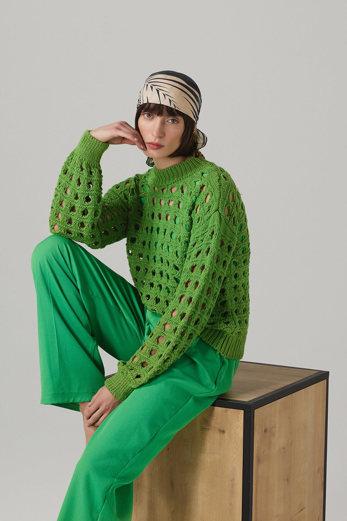 Delikli Kazak - Benetton-3613-Benetton
