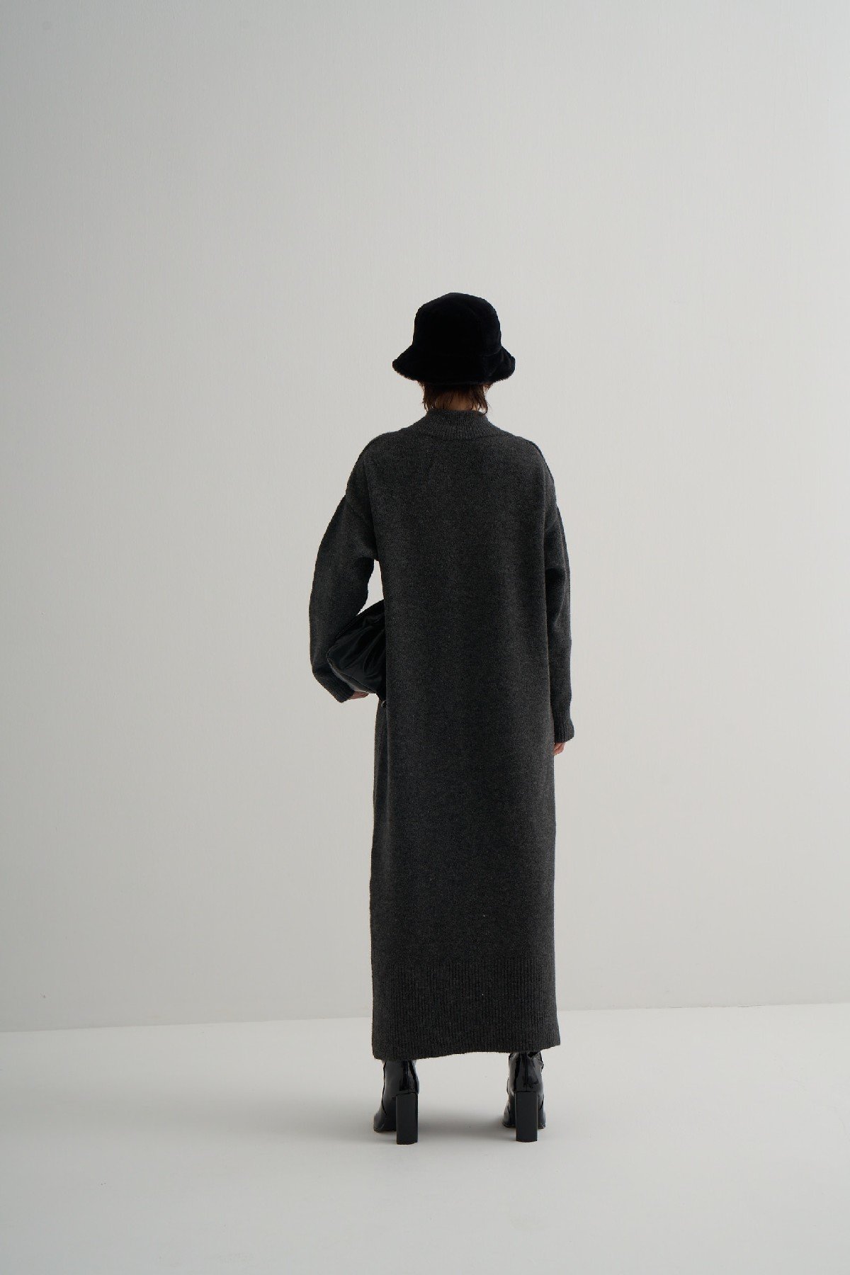 Fermuarlı Tunik-7581-Siyah