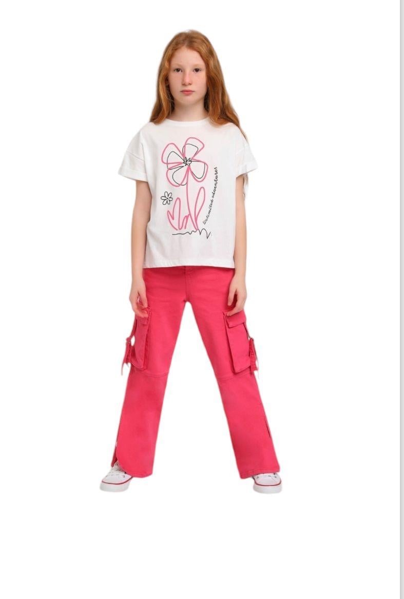 Pembe Kargo Pantolon ÇOCUKCABUTİK