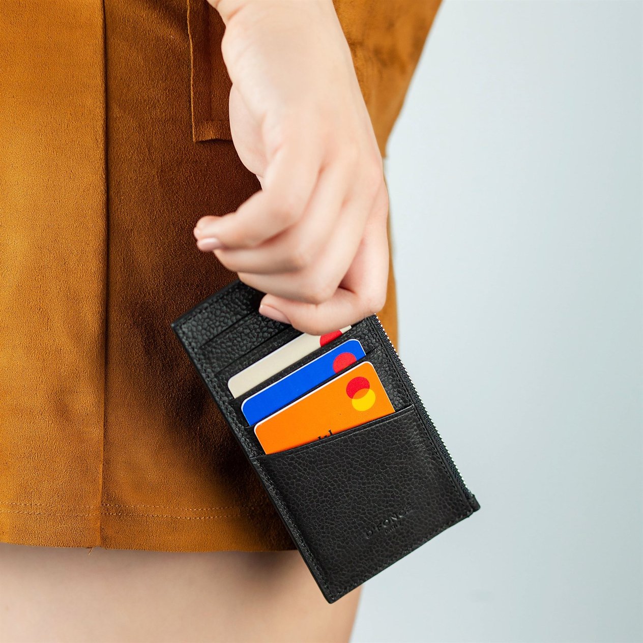 Cooluxury Hakiki Deri Unisex Cüzdan Nero Siyah Floter