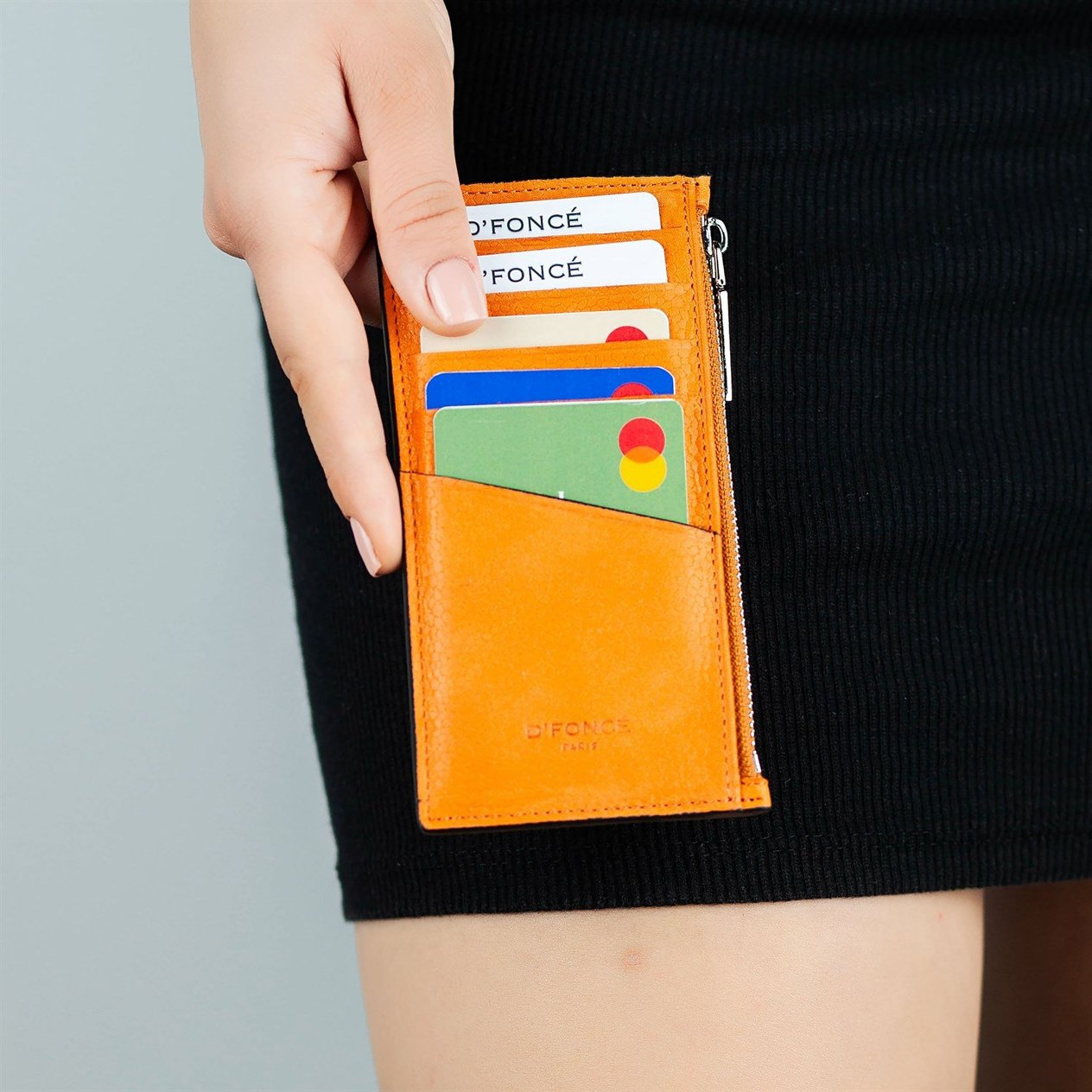 Cooluxury Hakiki Deri Unisex Cüzdan Orange Turuncu Floter