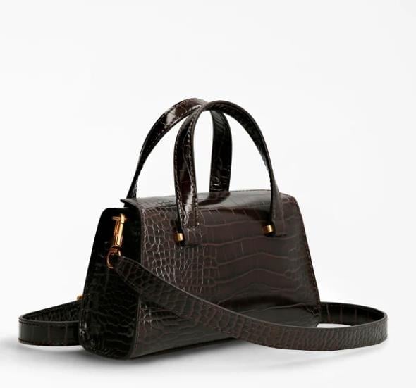 Guess- Ti̇msah Deri̇si̇ Baskılı Stephi Mi̇ni̇ El Çantası 