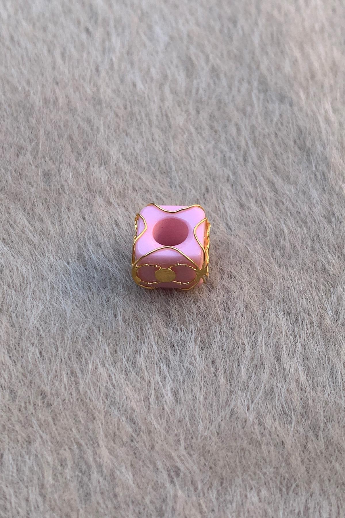 Golden Pink Medium Filigree Hulyam Bead