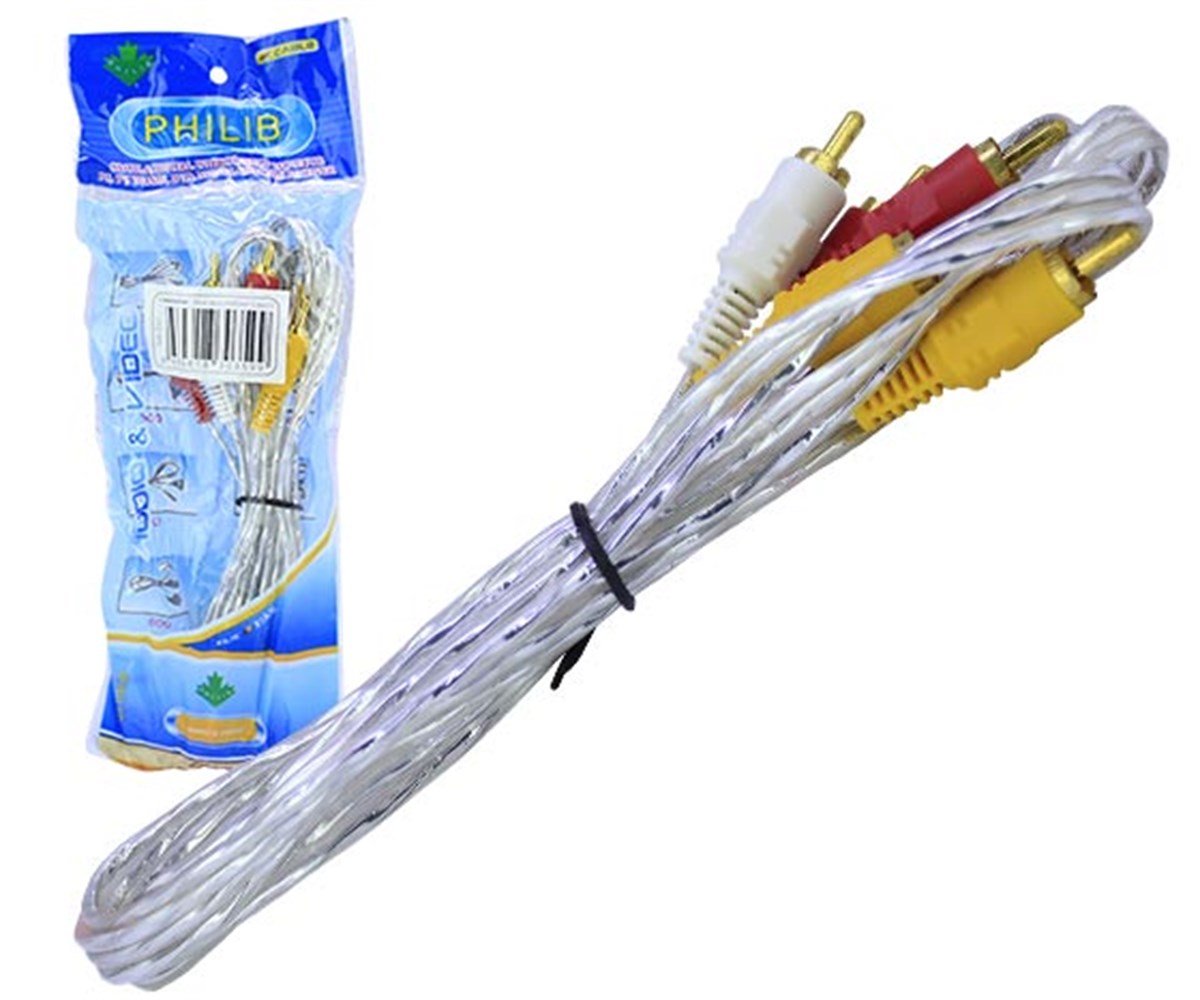 3 RCA + 3 RCA 1.5 METRE KABLO POWERMASTER KUTULU