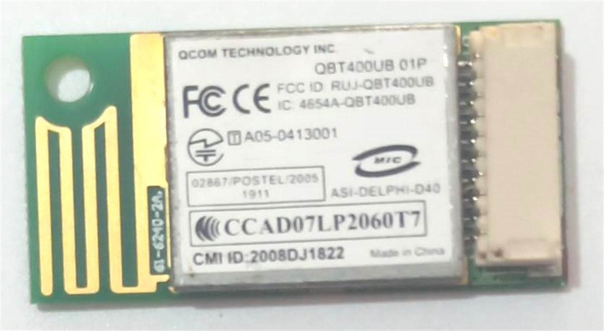 WIFI Kart - BluetoothCasper Tw9 Notebook QUALCOM Bluetooth Modülü Qbt400Ub 01P STOK:Z-64